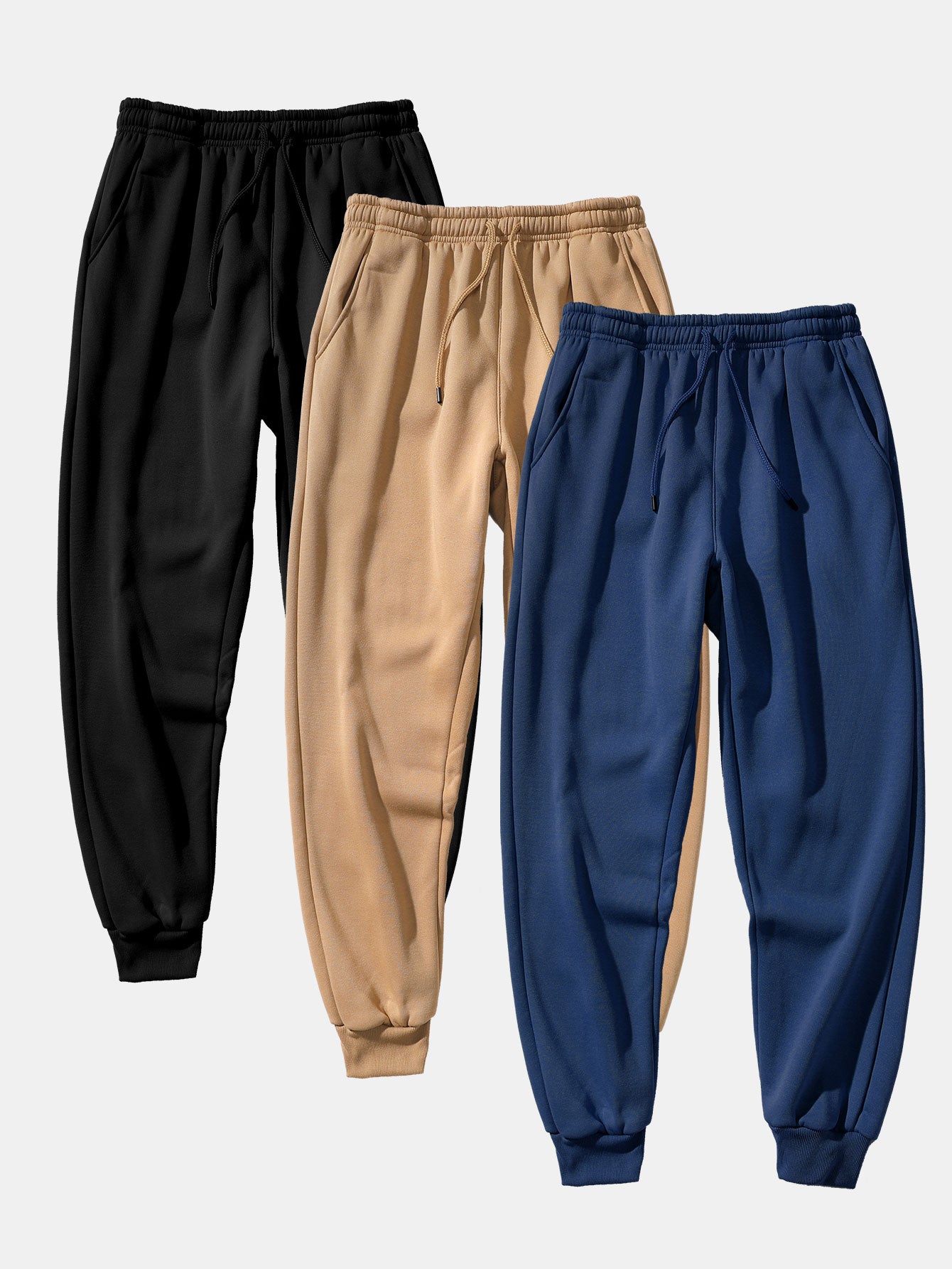 3 Pieces Basic Jogger Pants - Naturzy