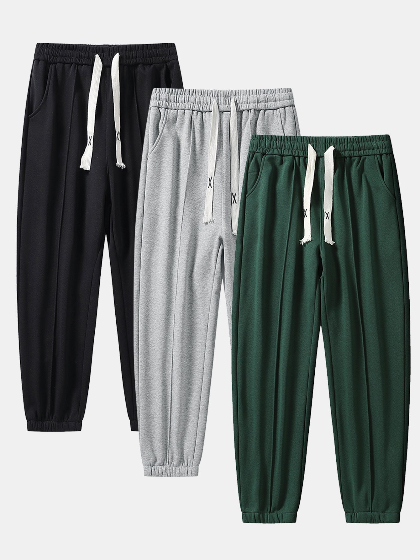 3 Pieces Jogger Pants With Pintuck - Naturzy