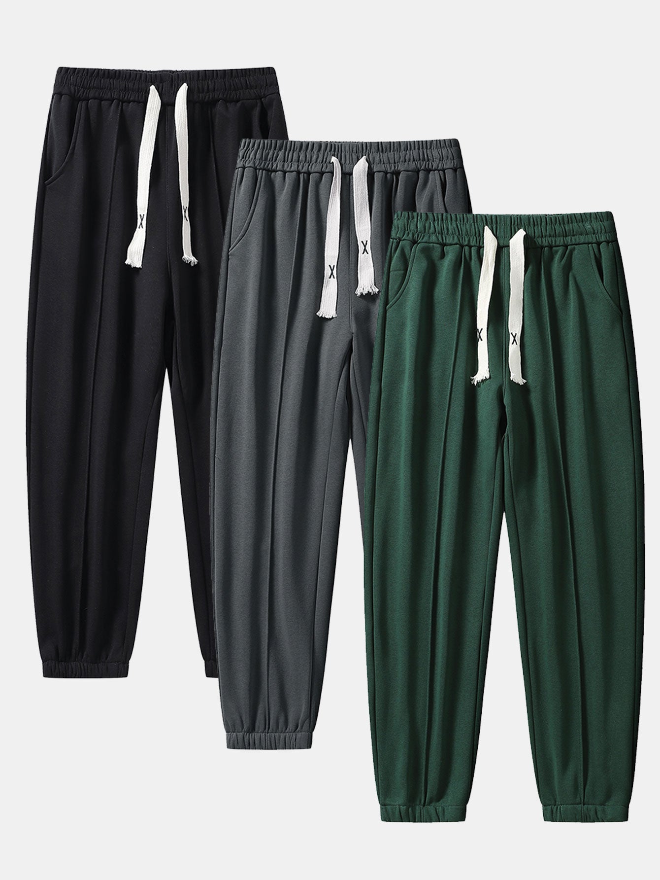 3 Pieces Jogger Pants With Pintuck - Naturzy