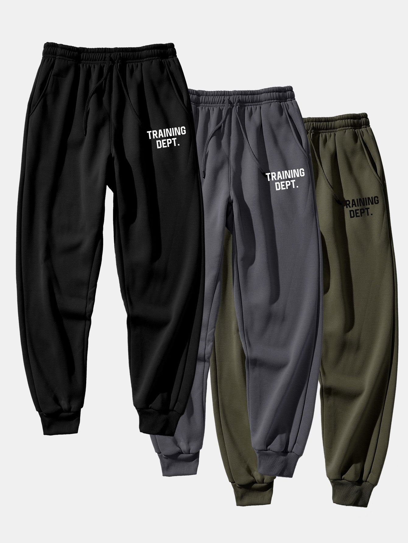3 Pieces Training Dept Print Jogger Pants - Naturzy