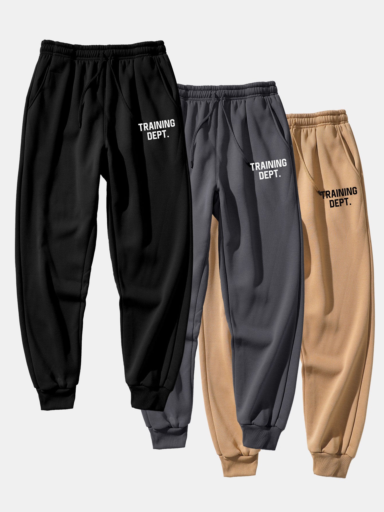 3 Pieces Training Dept Print Jogger Pants - Naturzy