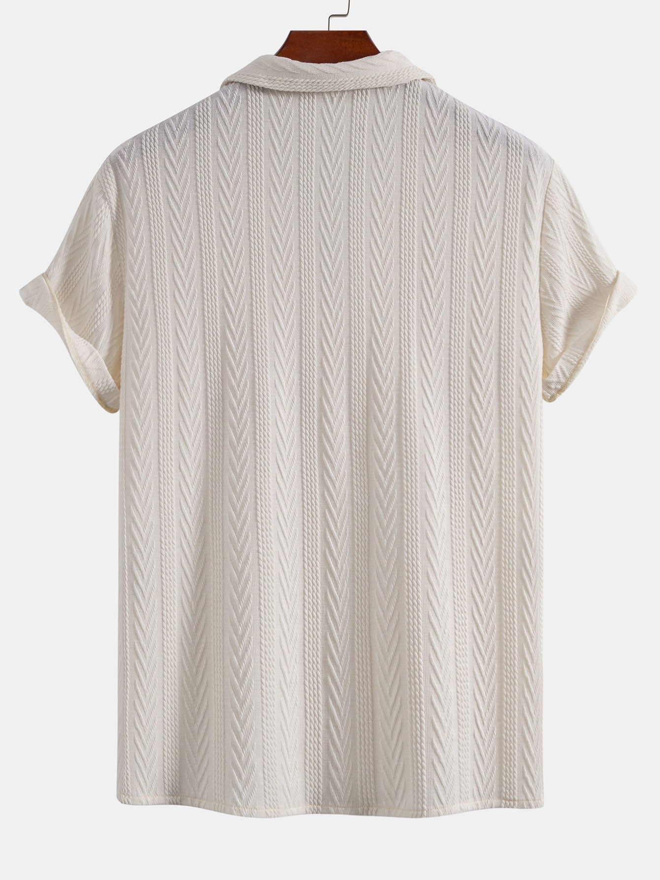 Texture Jacquard Cuban Shirt - Naturzy