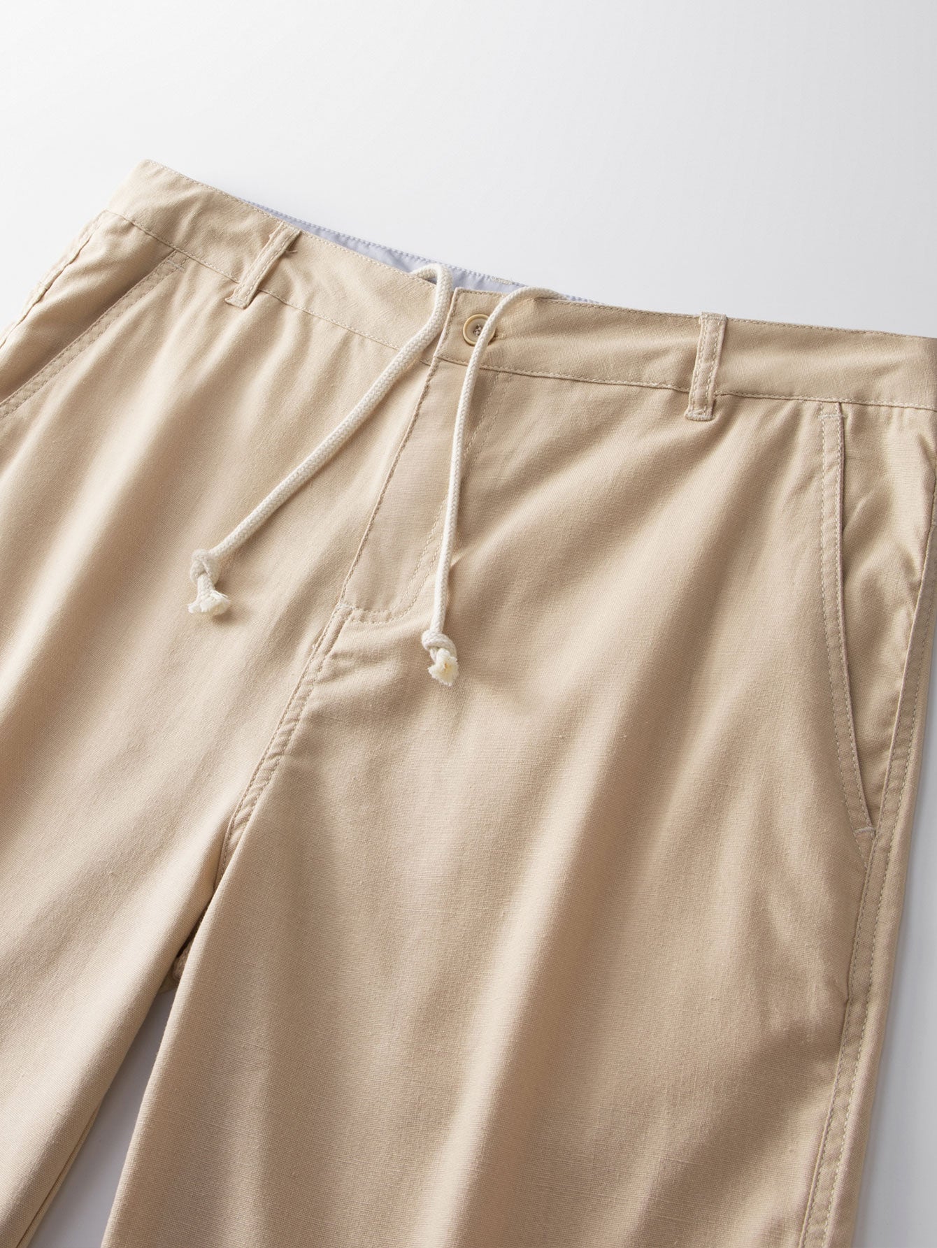 Linen Cotton Blend 11" Shorts - Naturzy