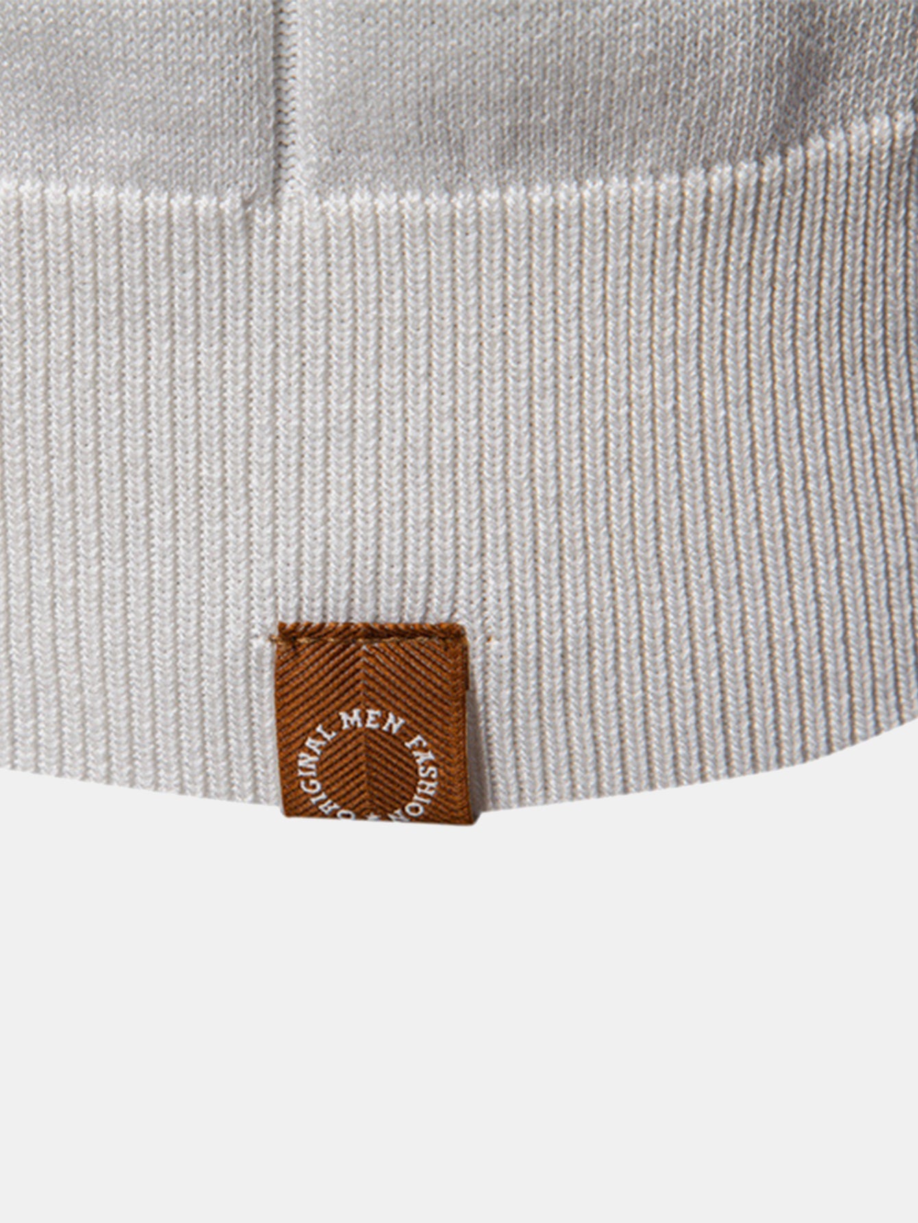 Contrast Trim Zipper Knit Polo Shirt - Naturzy