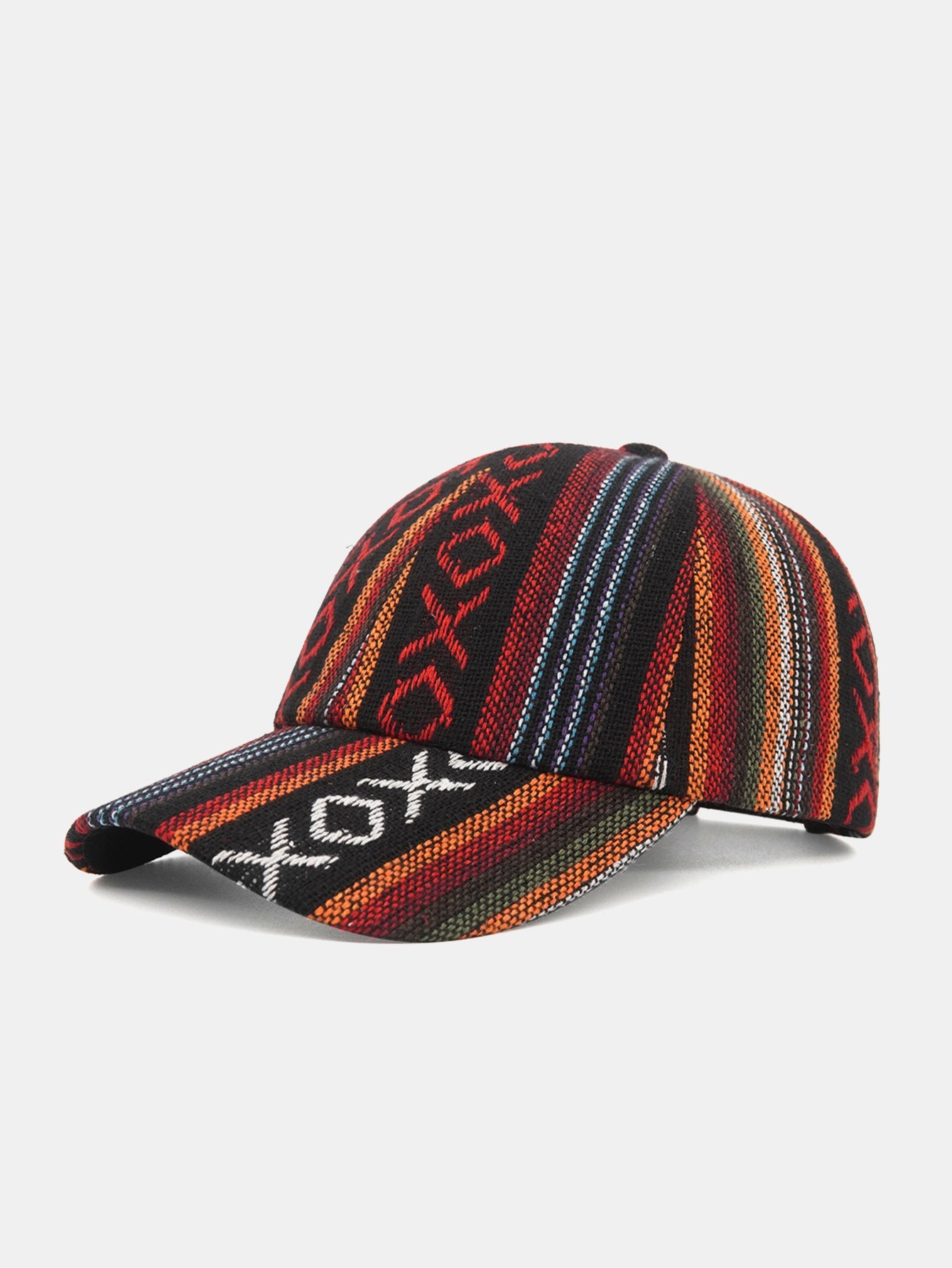 Bohemian Geometry Jacquard Pattern Baseball Cap - Naturzy