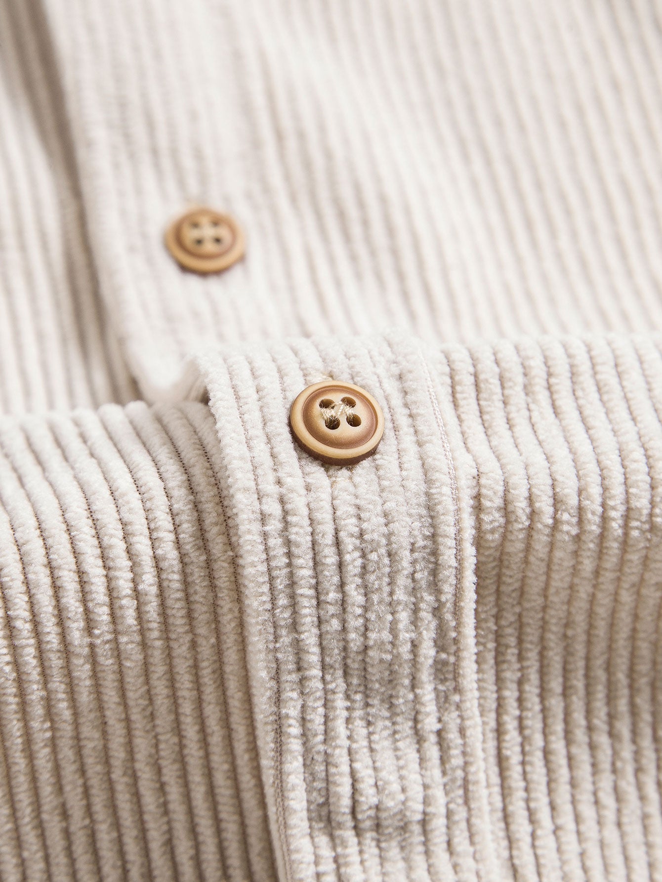 Corduroy Button Up Short Sleeved Shirt - Naturzy