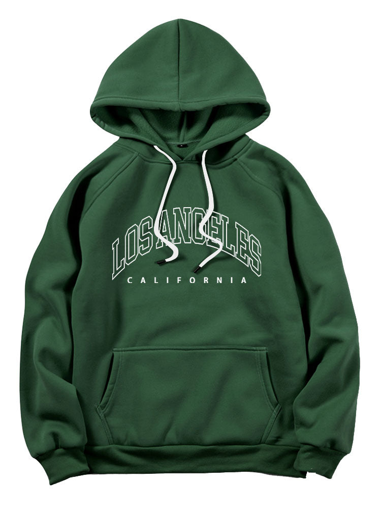 Los Angeles Letter Graphic Hoodies - Naturzy