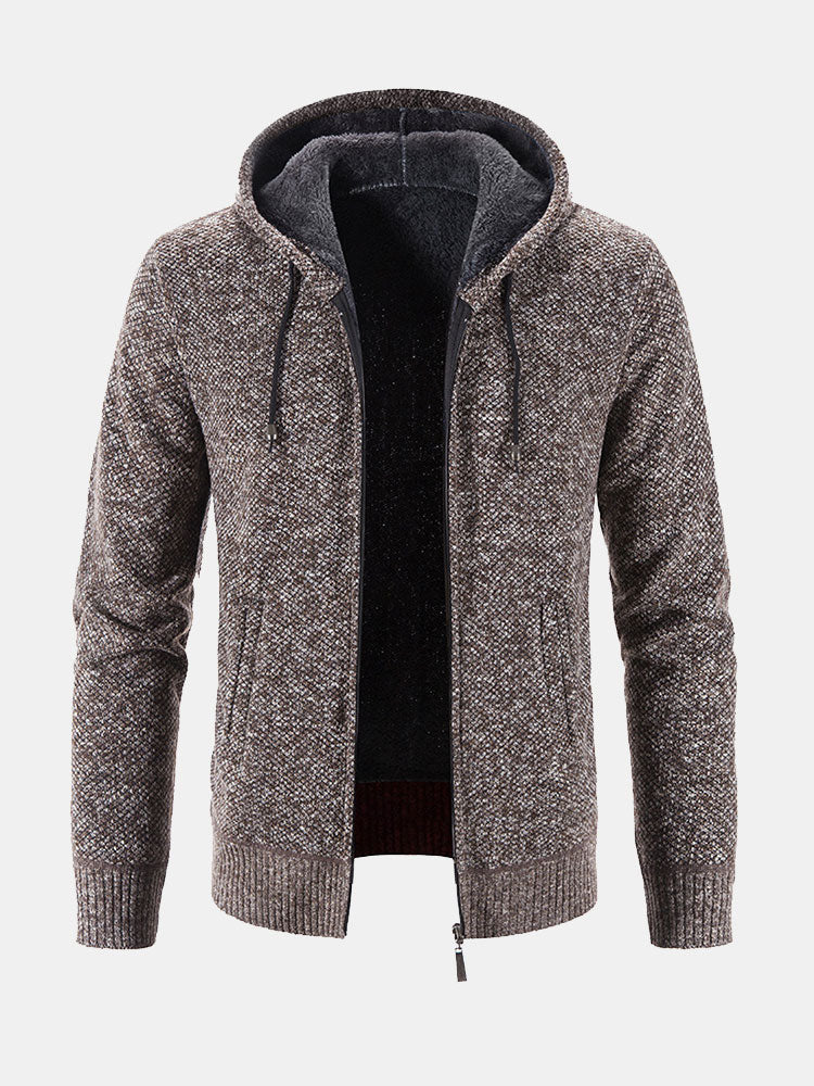 Man Zip Up Hooded Sweater - Naturzy
