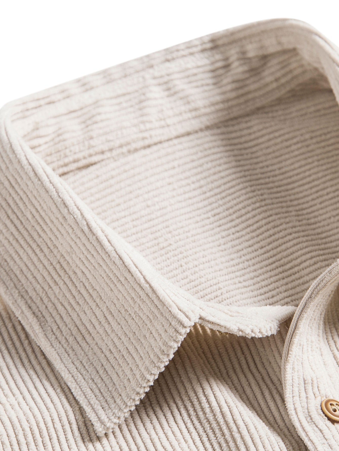 Corduroy Button Up Short Sleeved Shirt - Naturzy
