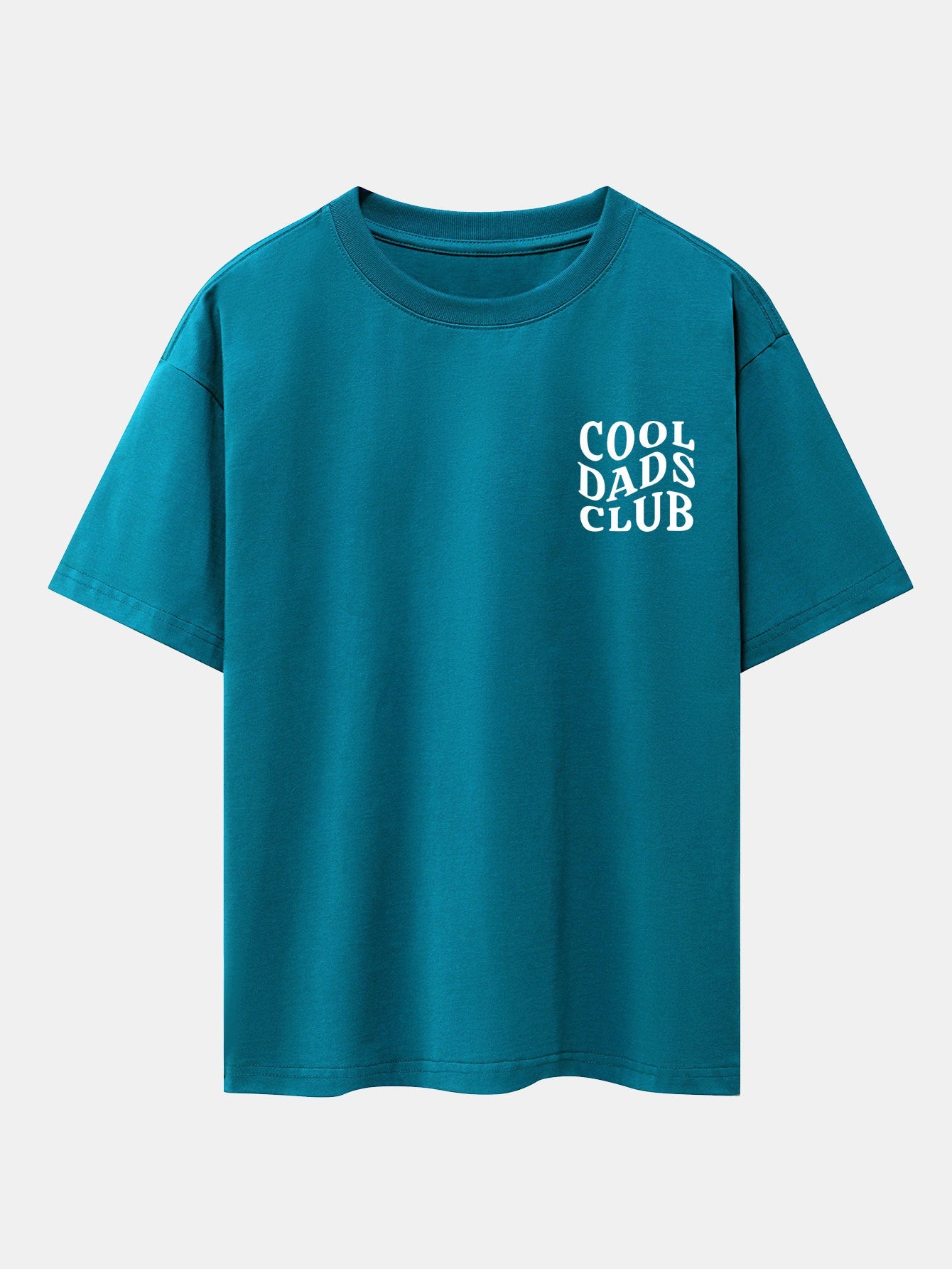 Cool Dads Club Print Drop Shoulder Oversize T-Shirt - Naturzy