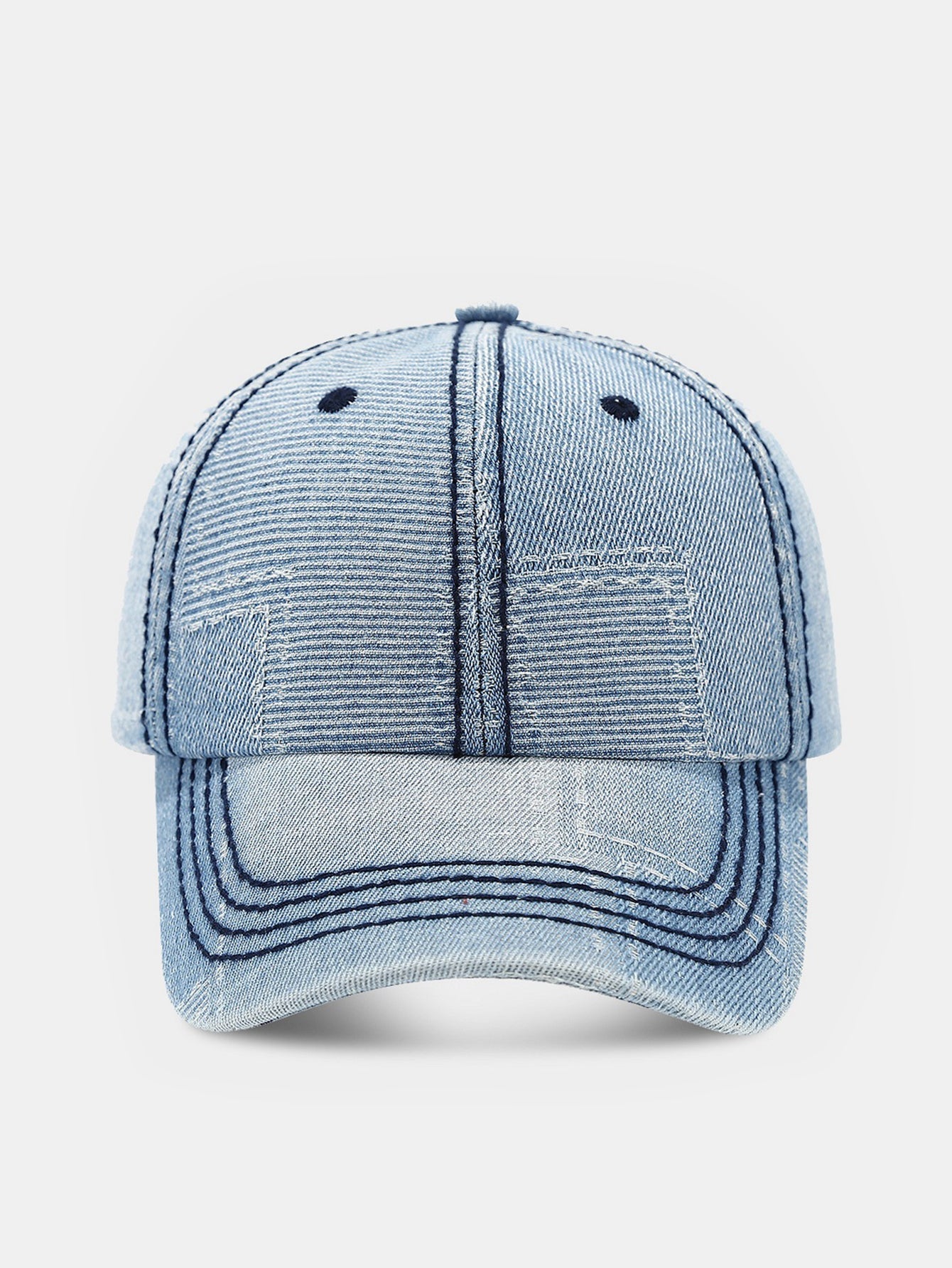 Patch Denim Washed Baseball Cap - Naturzy