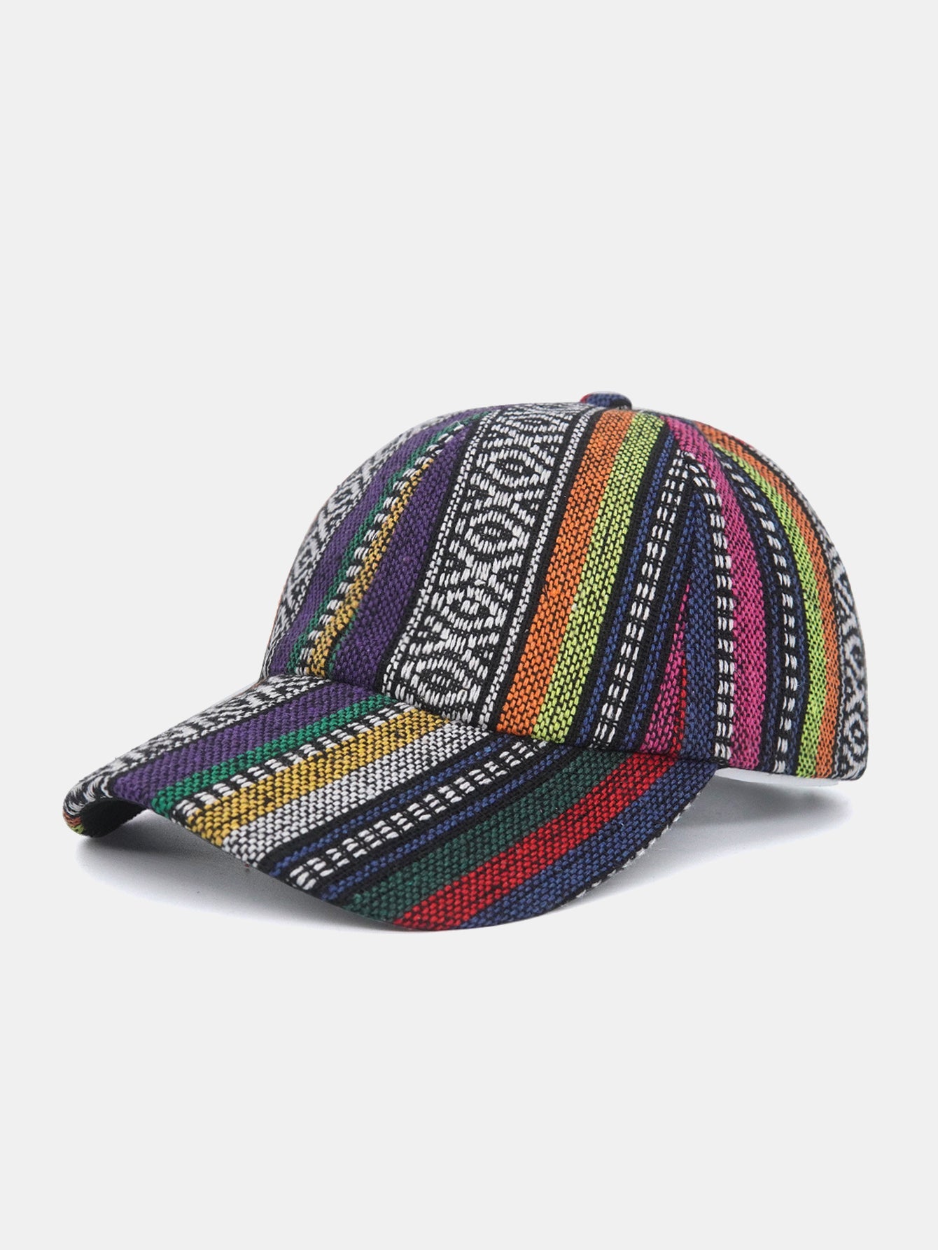 Bohemian Geometry Jacquard Pattern Baseball Cap - Naturzy