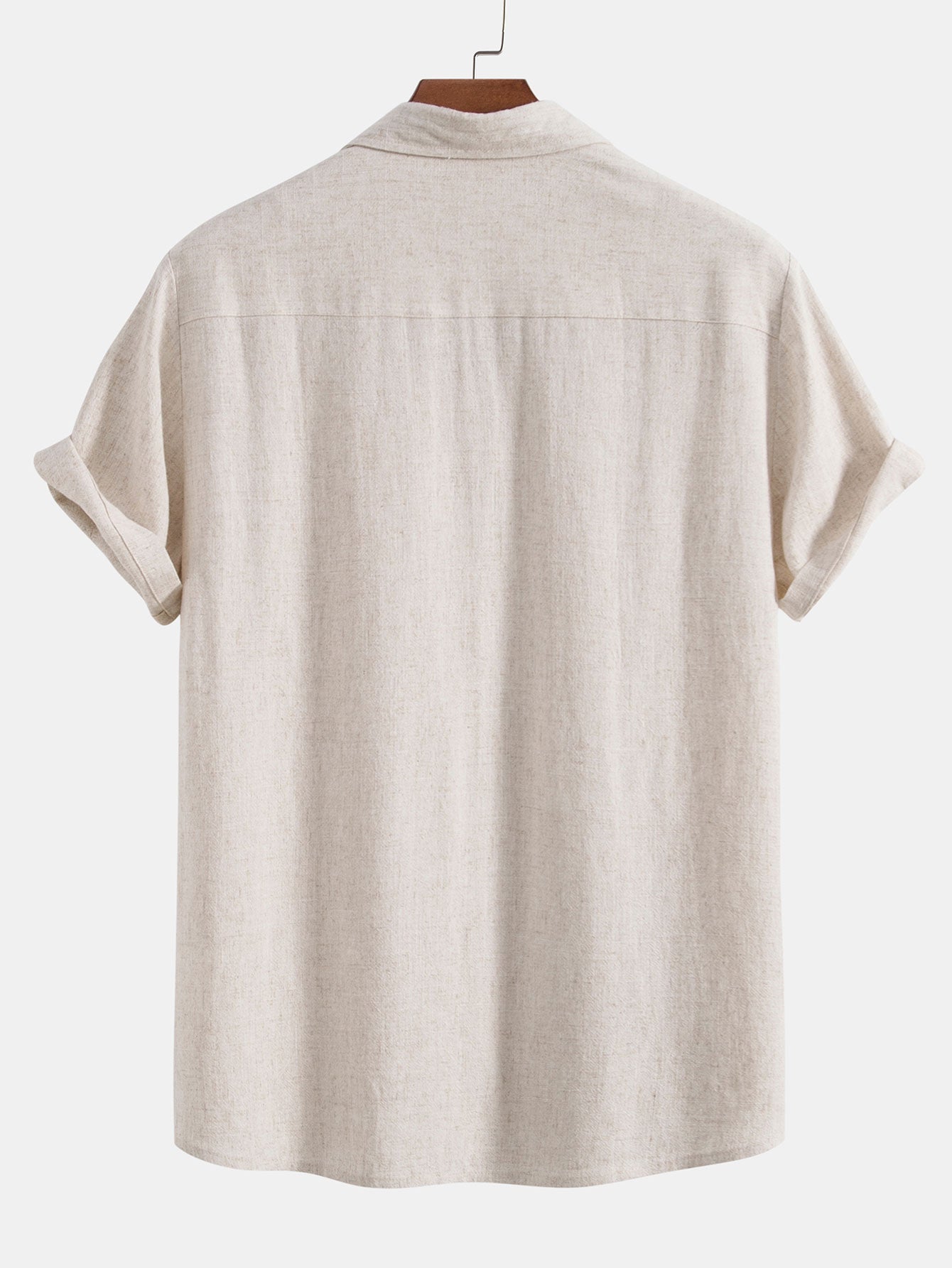 Linen Rayon Blend Button Up Shirt - Naturzy