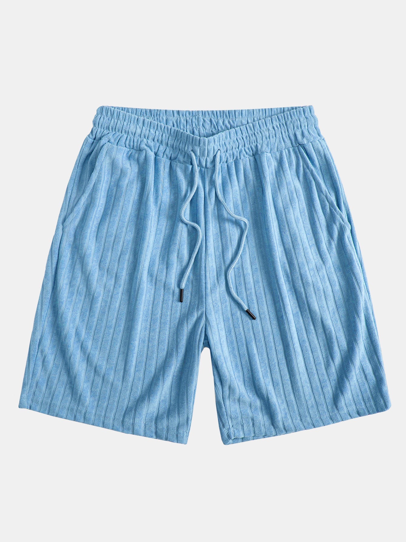 Striped Terry Cuban Shorts - Naturzy