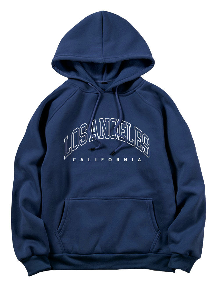 Los Angeles Letter Graphic Hoodies - Naturzy