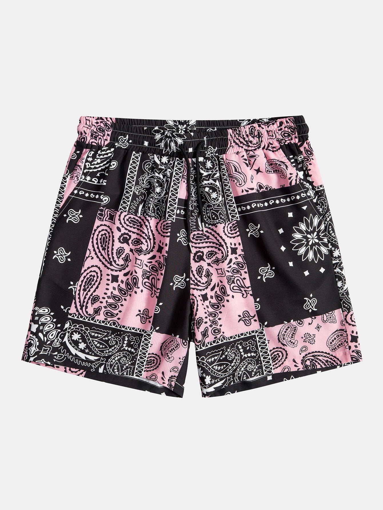 Paisley Print Drawstring Shorts #Random Pattern Design# - Naturzy