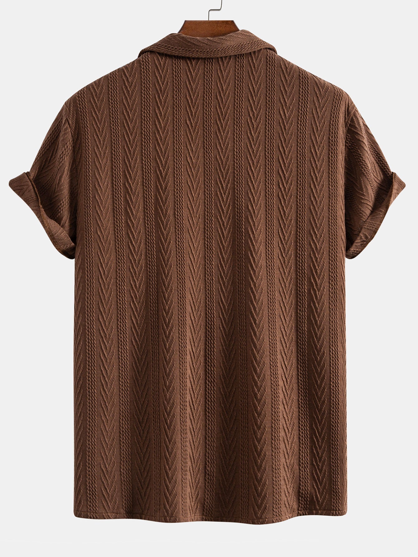Texture Jacquard Cuban Shirt - Naturzy