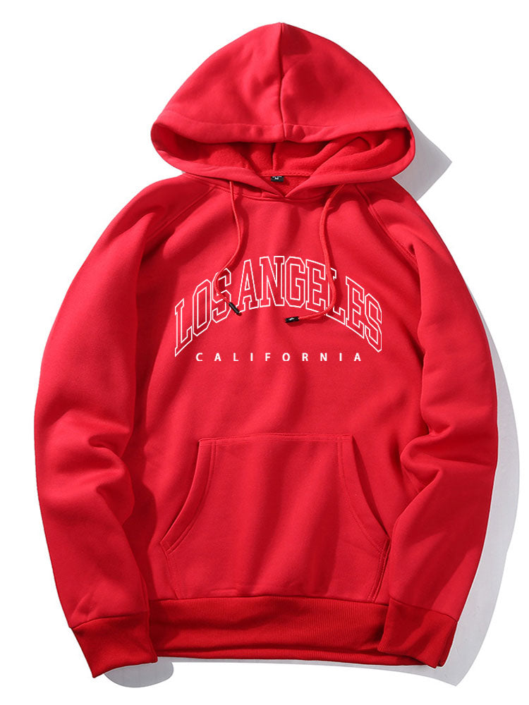 Los Angeles Letter Graphic Hoodies - Naturzy