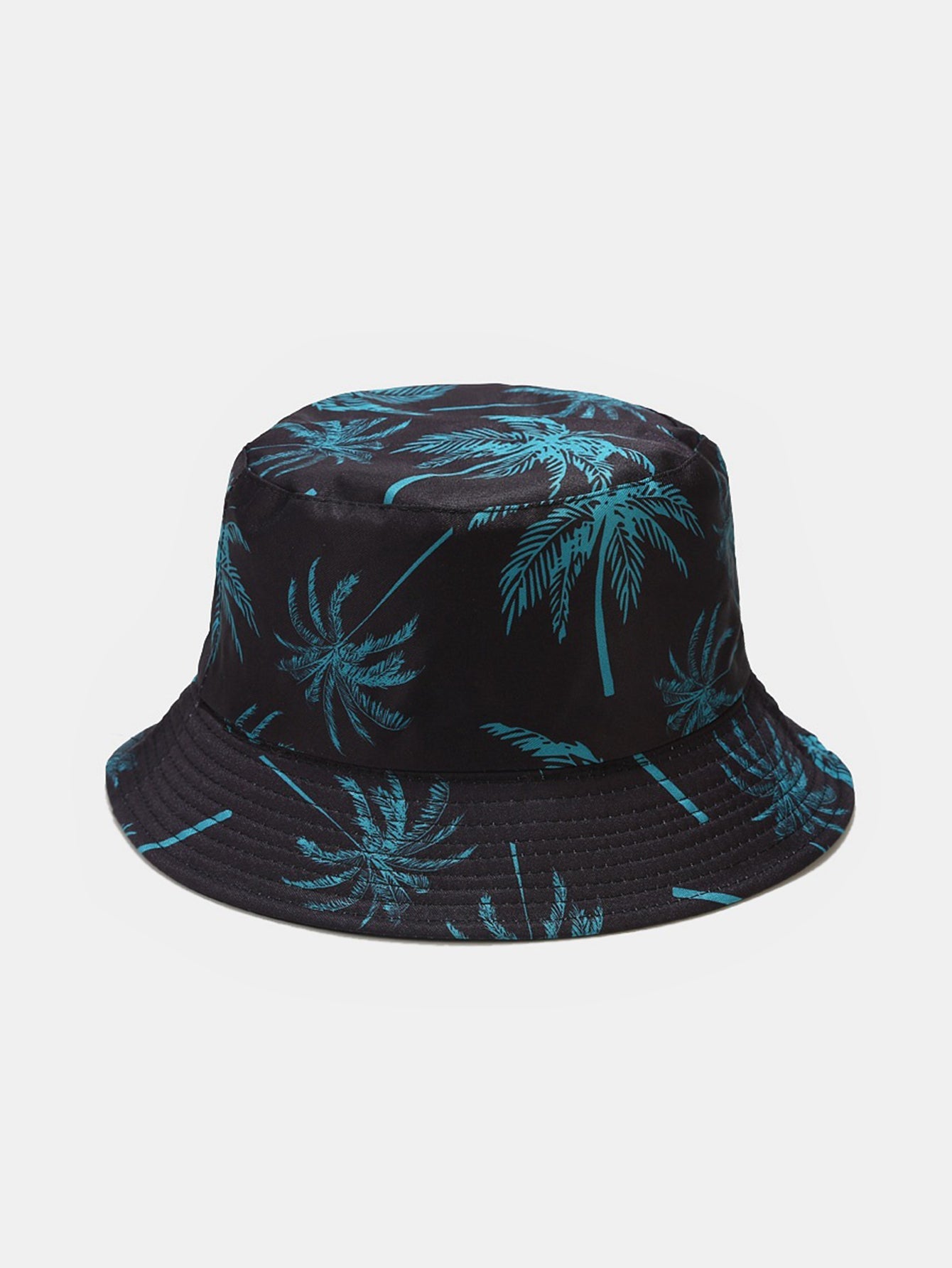 Double Side Reversible Palm Tree Pattern Bucket Hat - Naturzy