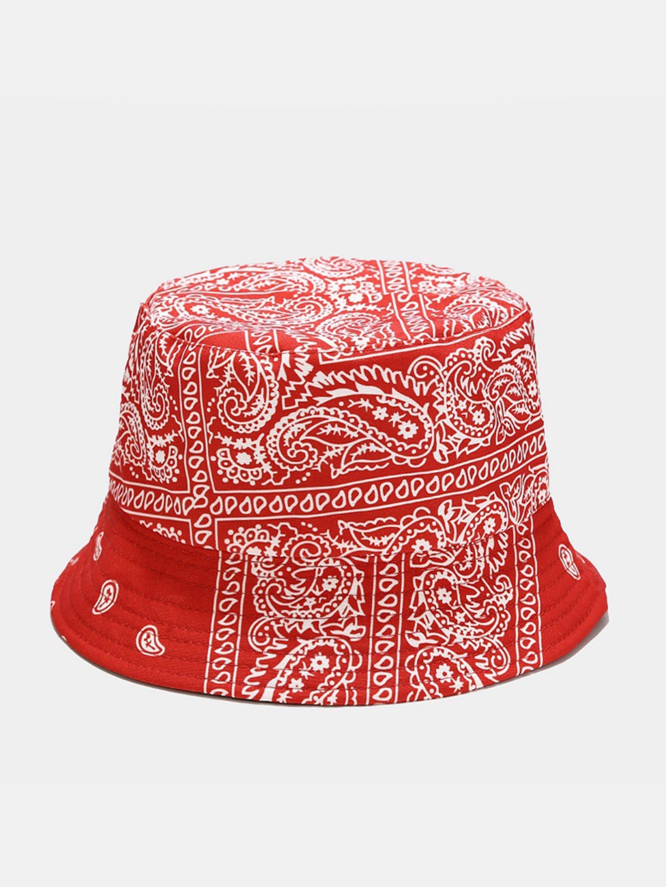 Double Side Reversible Paisley Print Bucket Hat - Naturzy