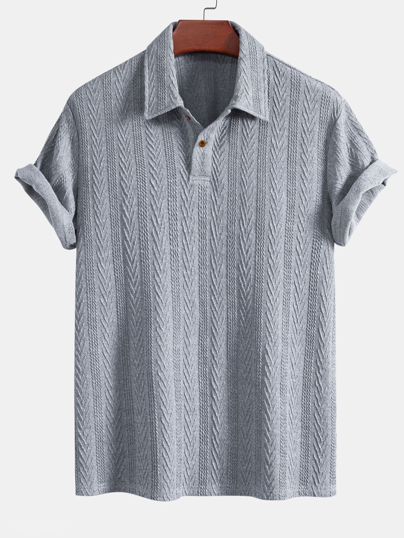 Short Sleeve Jacquard Polo - Naturzy