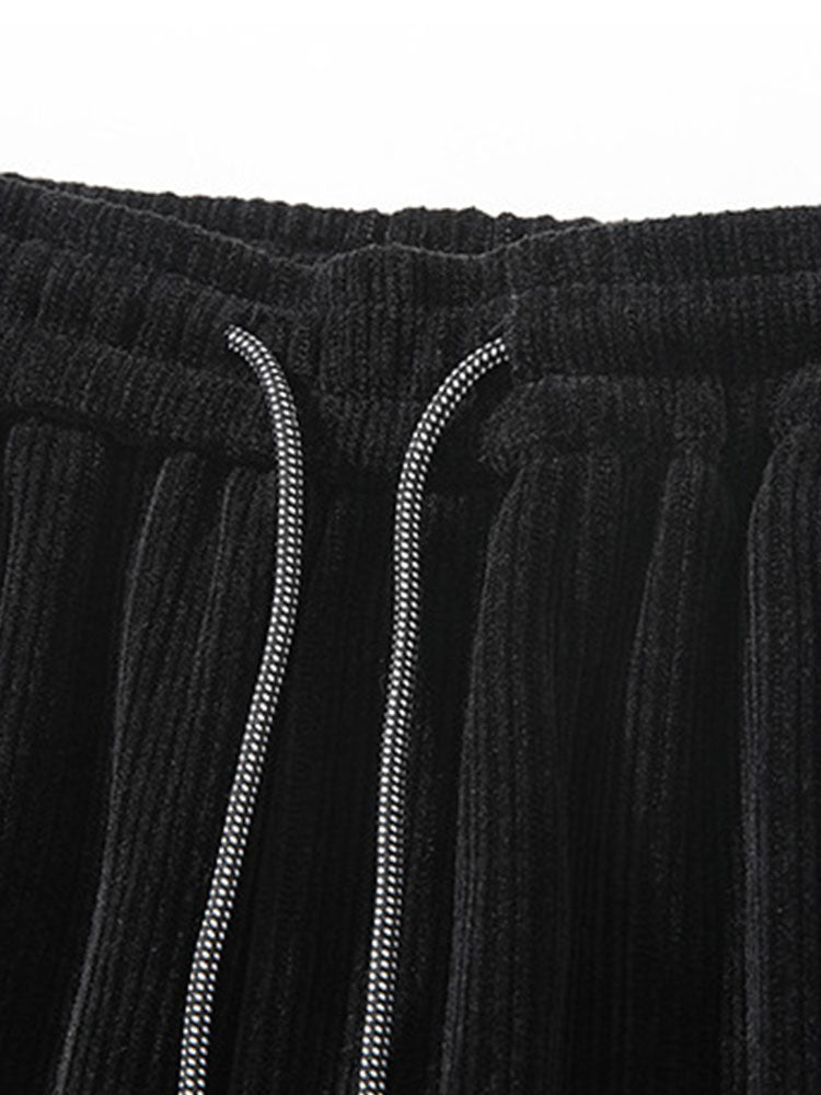 Corduroy Drawstring Pants - Naturzy