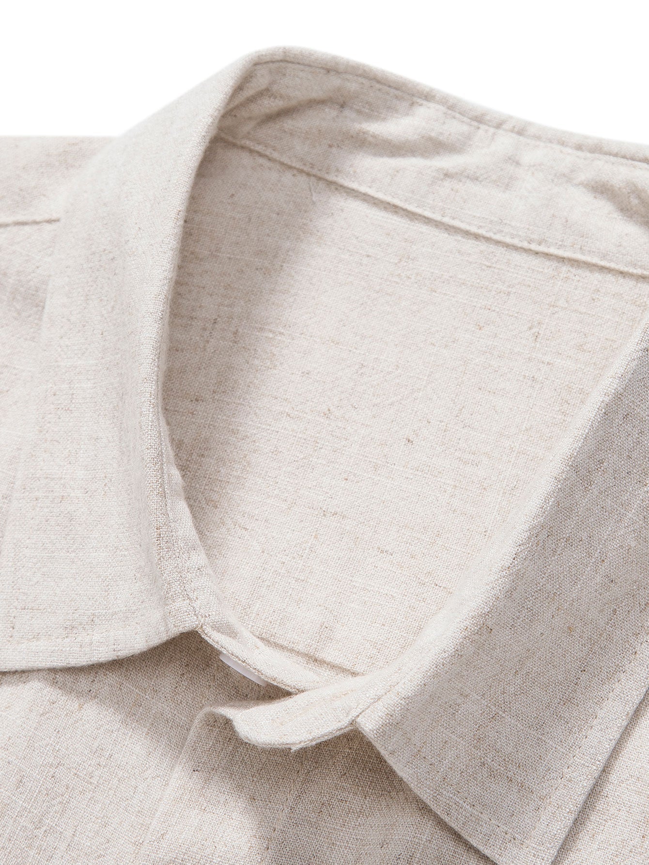 Linen Rayon Blend Button Up Shirt - Naturzy