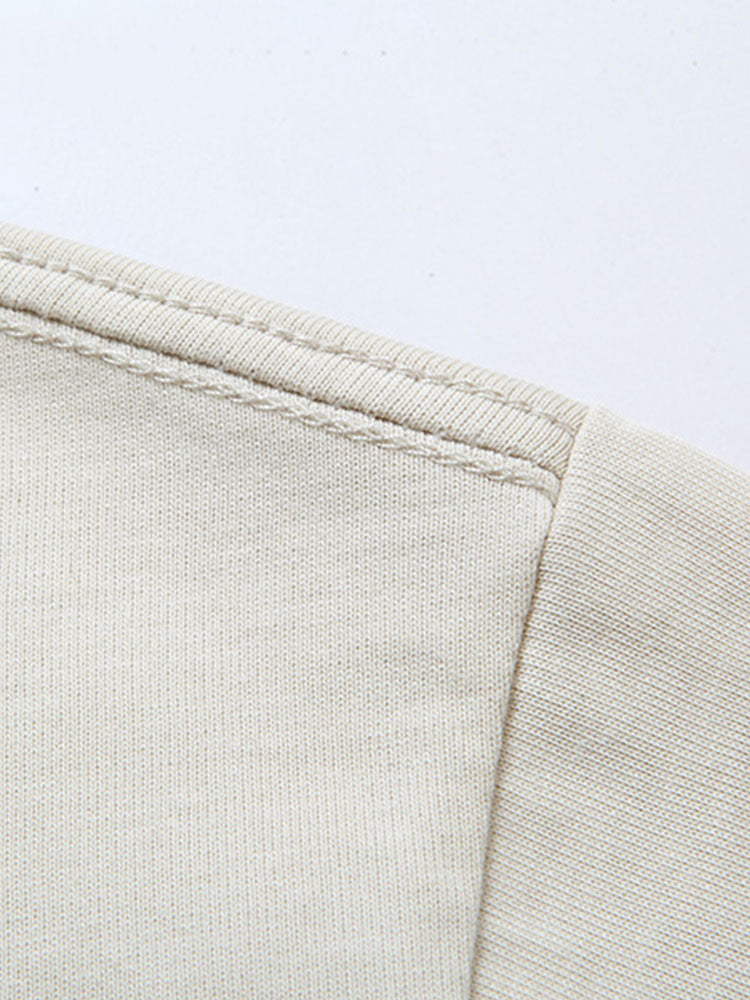 3 Pieces Basic Heavy Weight Drop Shoulder Oversize T-Shirts - Naturzy