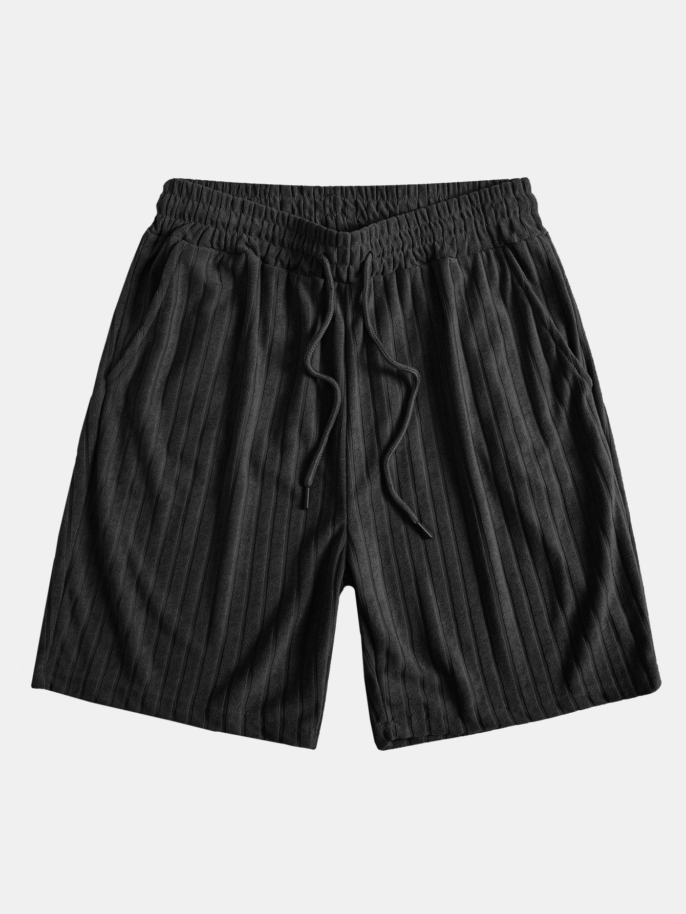 Striped Terry Cuban Shorts - Naturzy