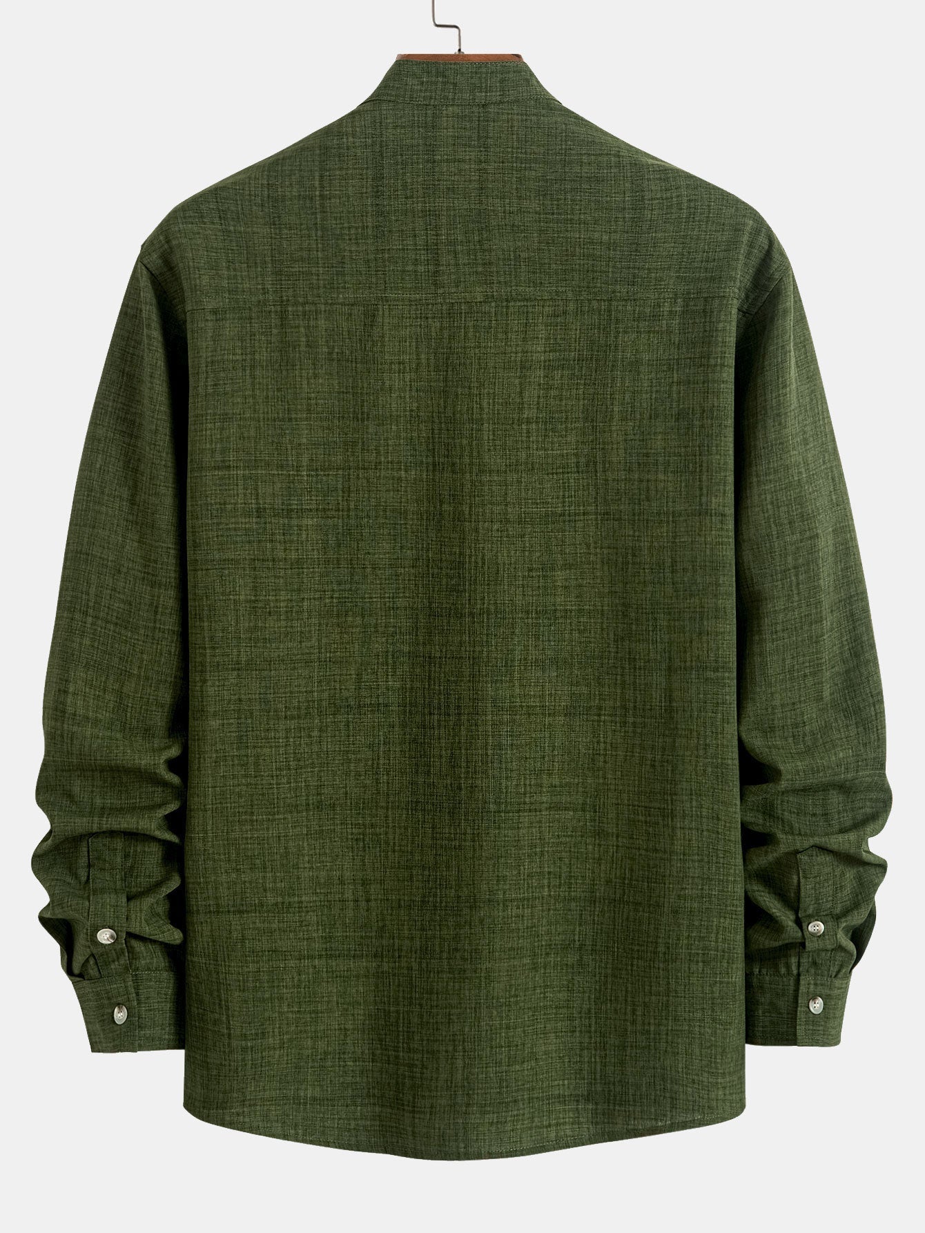 Long Sleeve Stand Collar Shirt - Naturzy