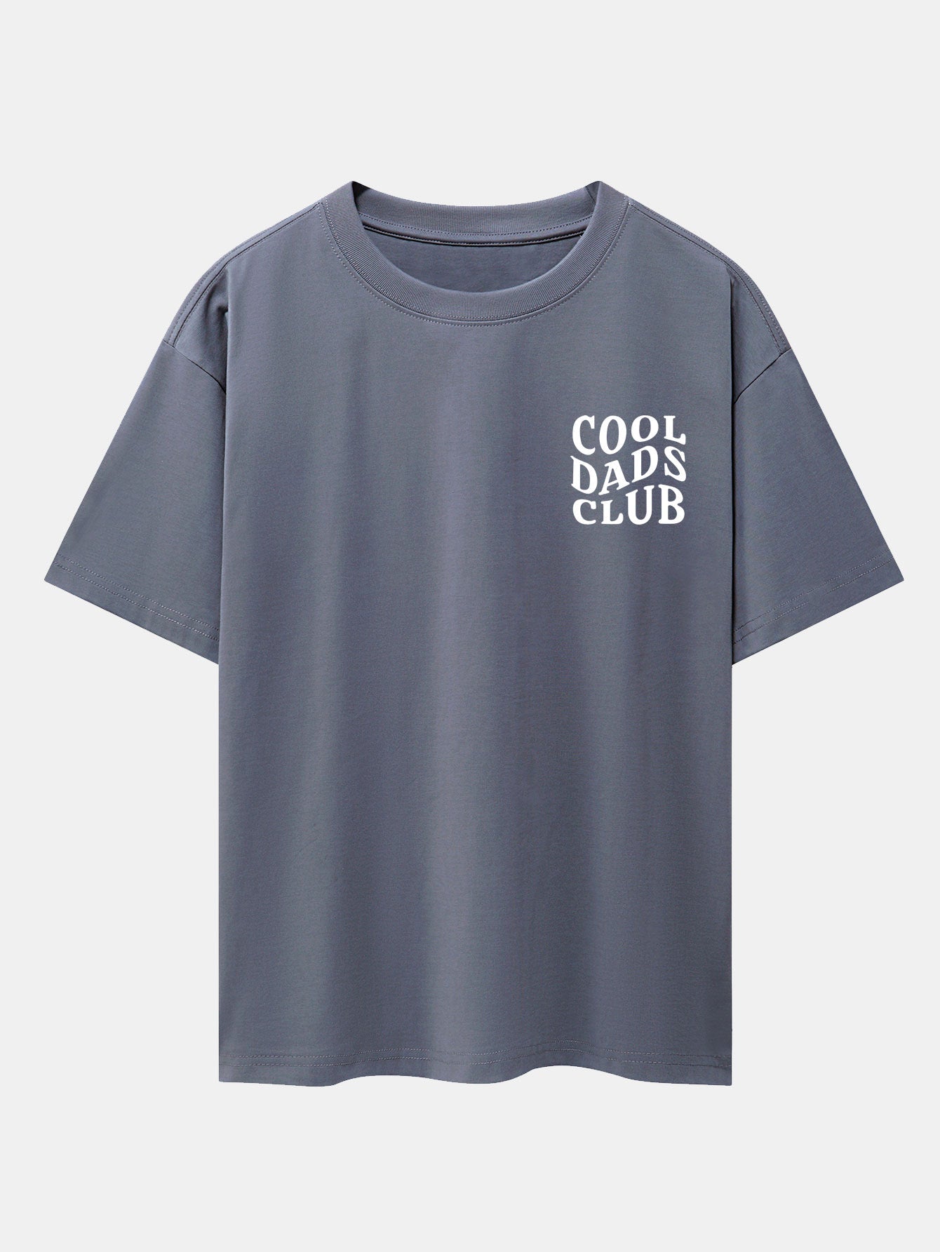 Cool Dads Club Print Drop Shoulder Oversize T-Shirt - Naturzy