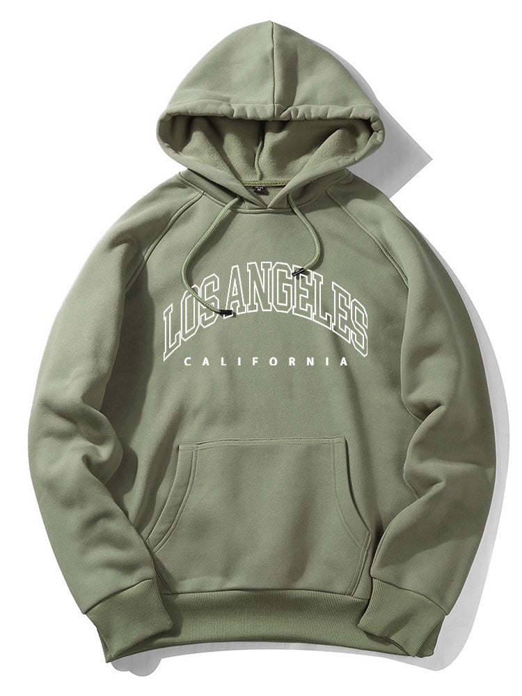Los Angeles Letter Graphic Hoodies - Naturzy