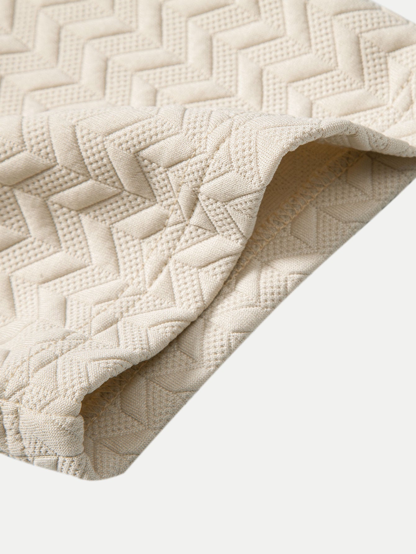 Short Sleeved Jacquard Textured Polo - Naturzy