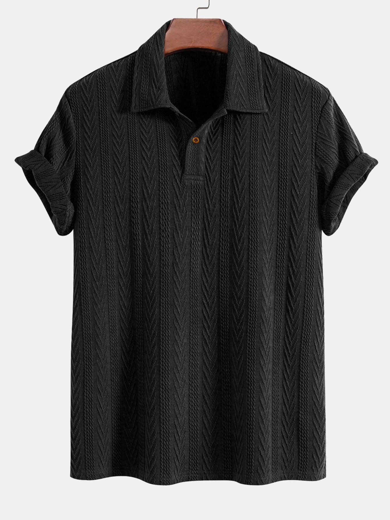 Short Sleeve Jacquard Polo - Naturzy