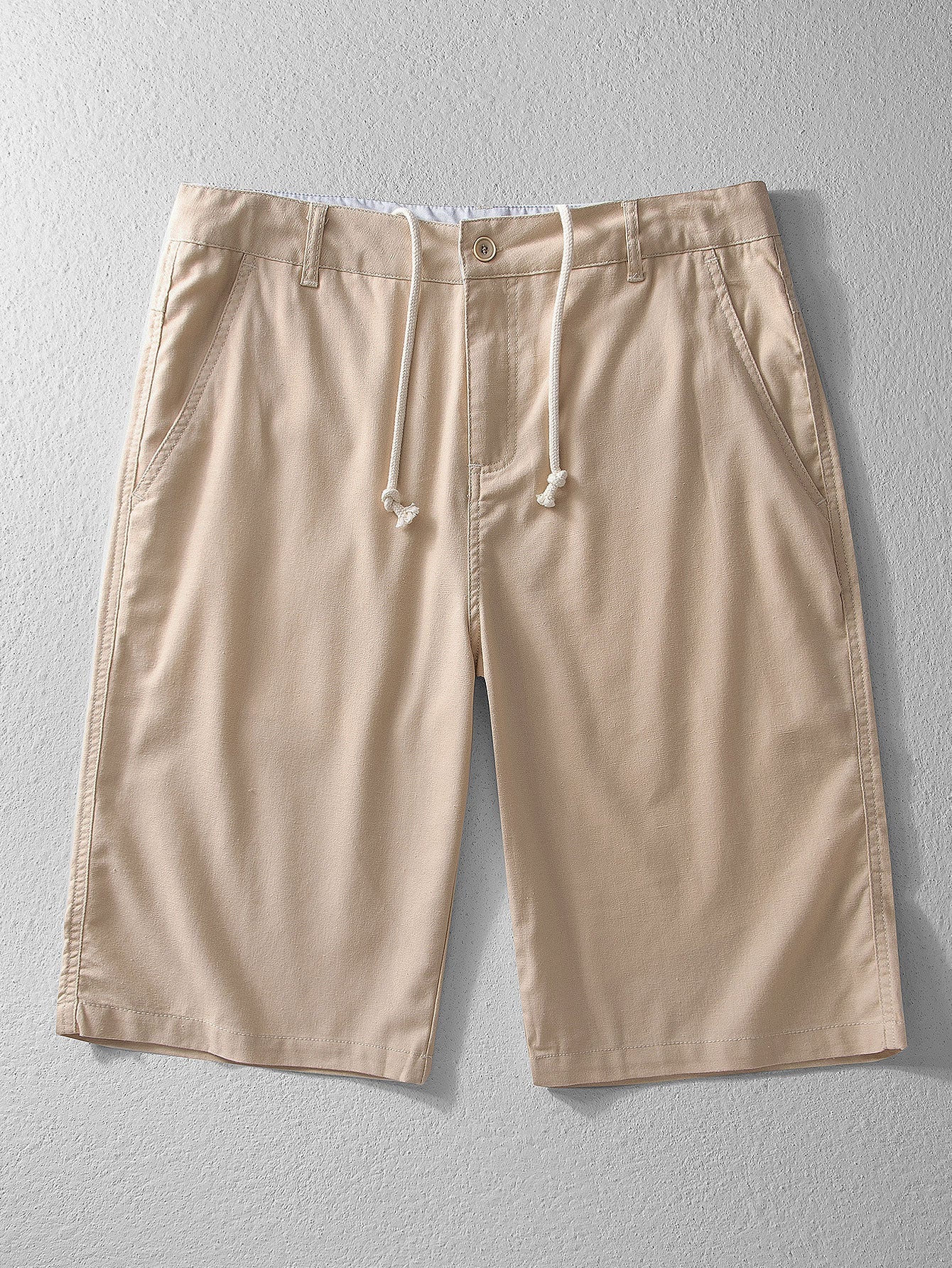 Linen Cotton Blend 11" Shorts - Naturzy