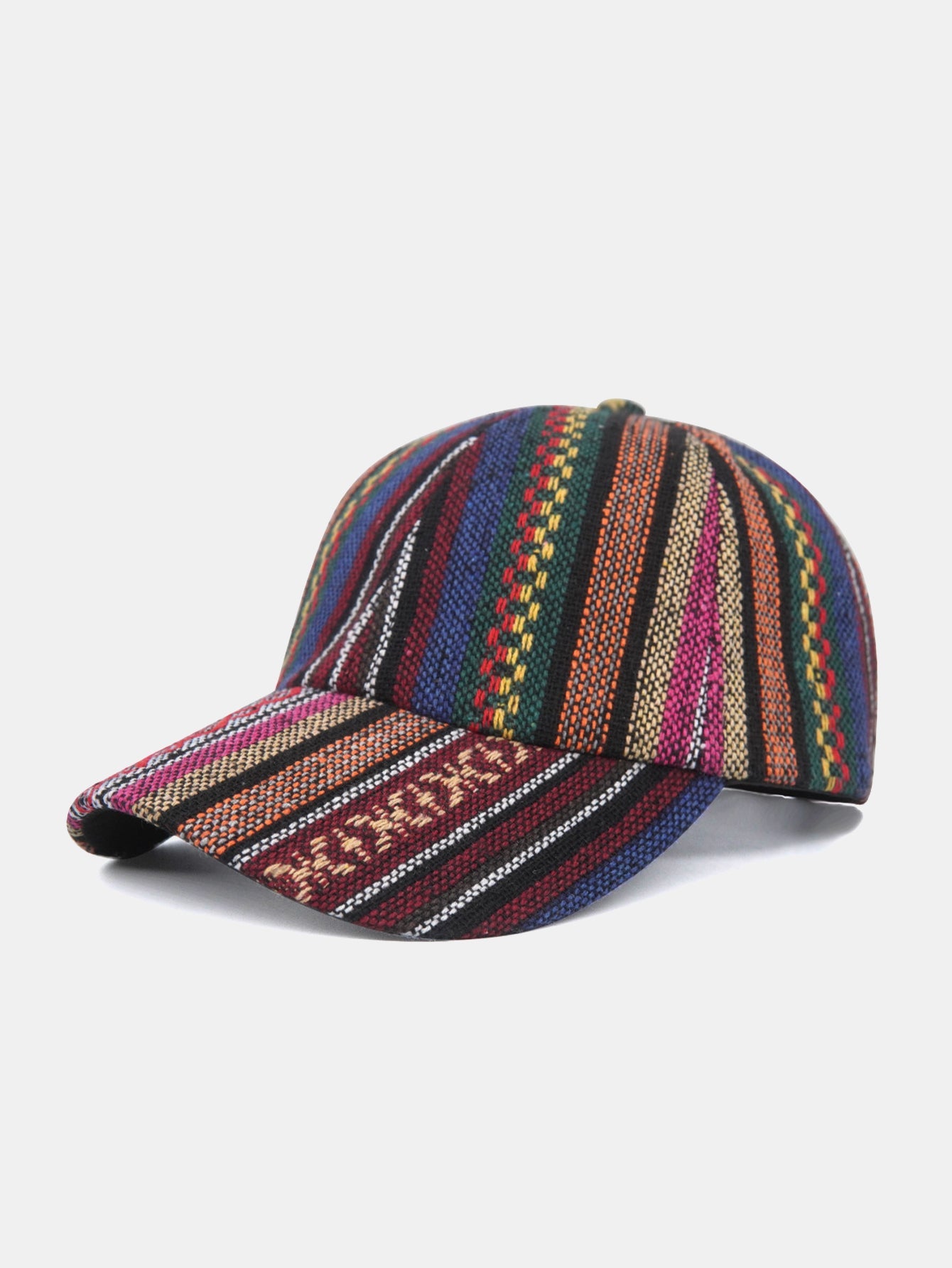 Bohemian Geometry Jacquard Pattern Baseball Cap - Naturzy