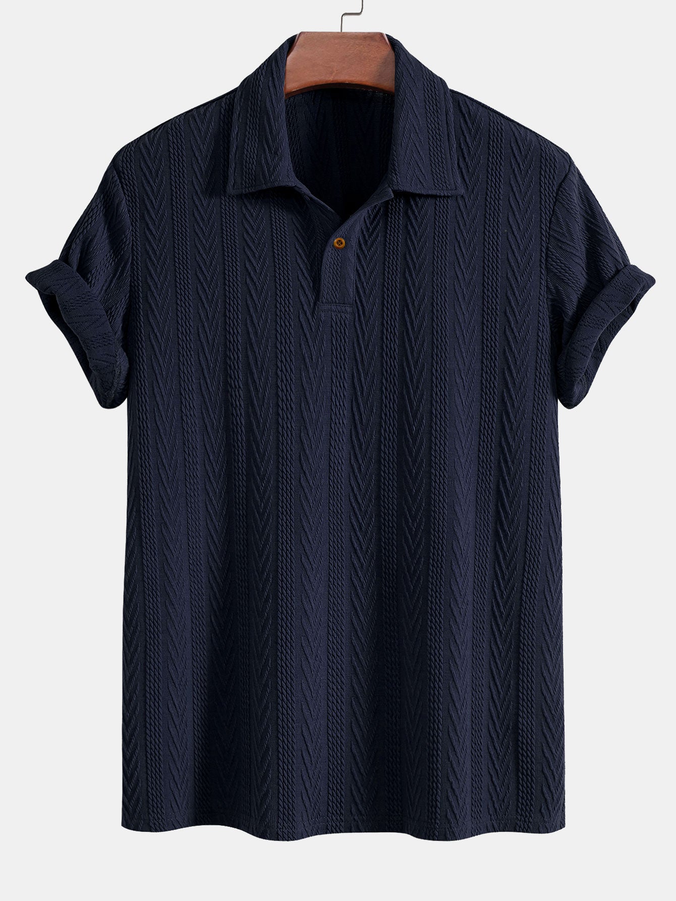 Short Sleeve Jacquard Polo - Naturzy