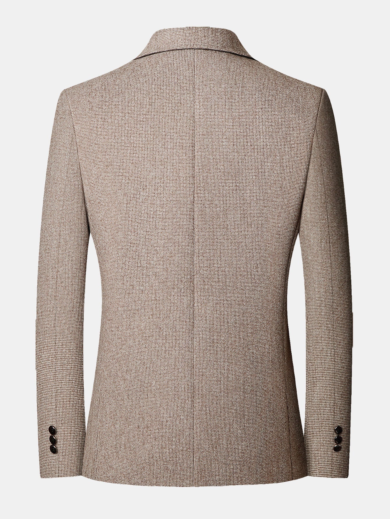 Wool Look Fine Check Blazer - Naturzy