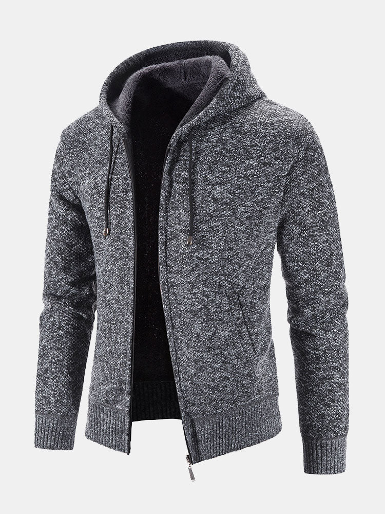 Man Zip Up Hooded Sweater - Naturzy