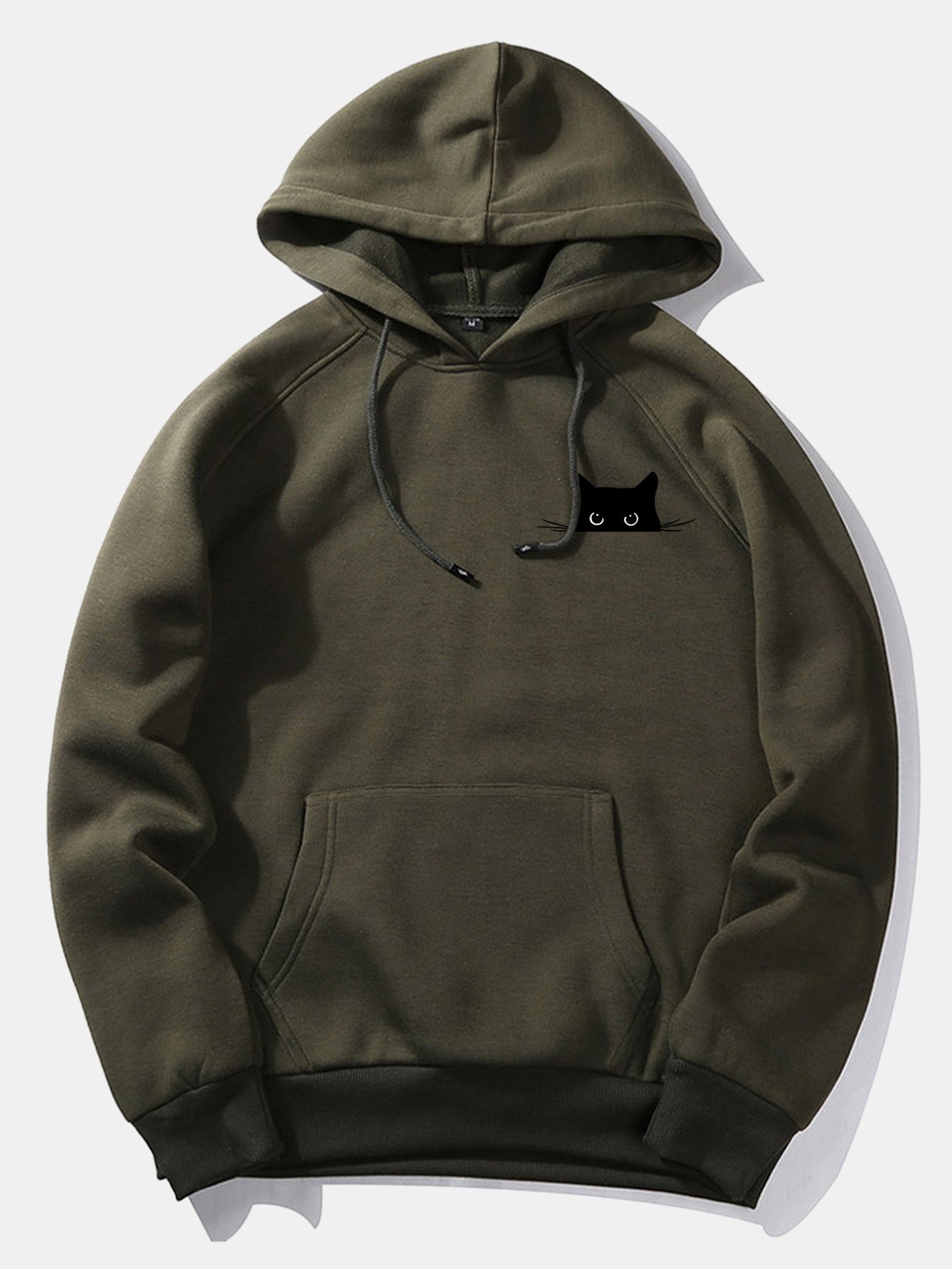 Black Cat Print Hoodie - Naturzy
