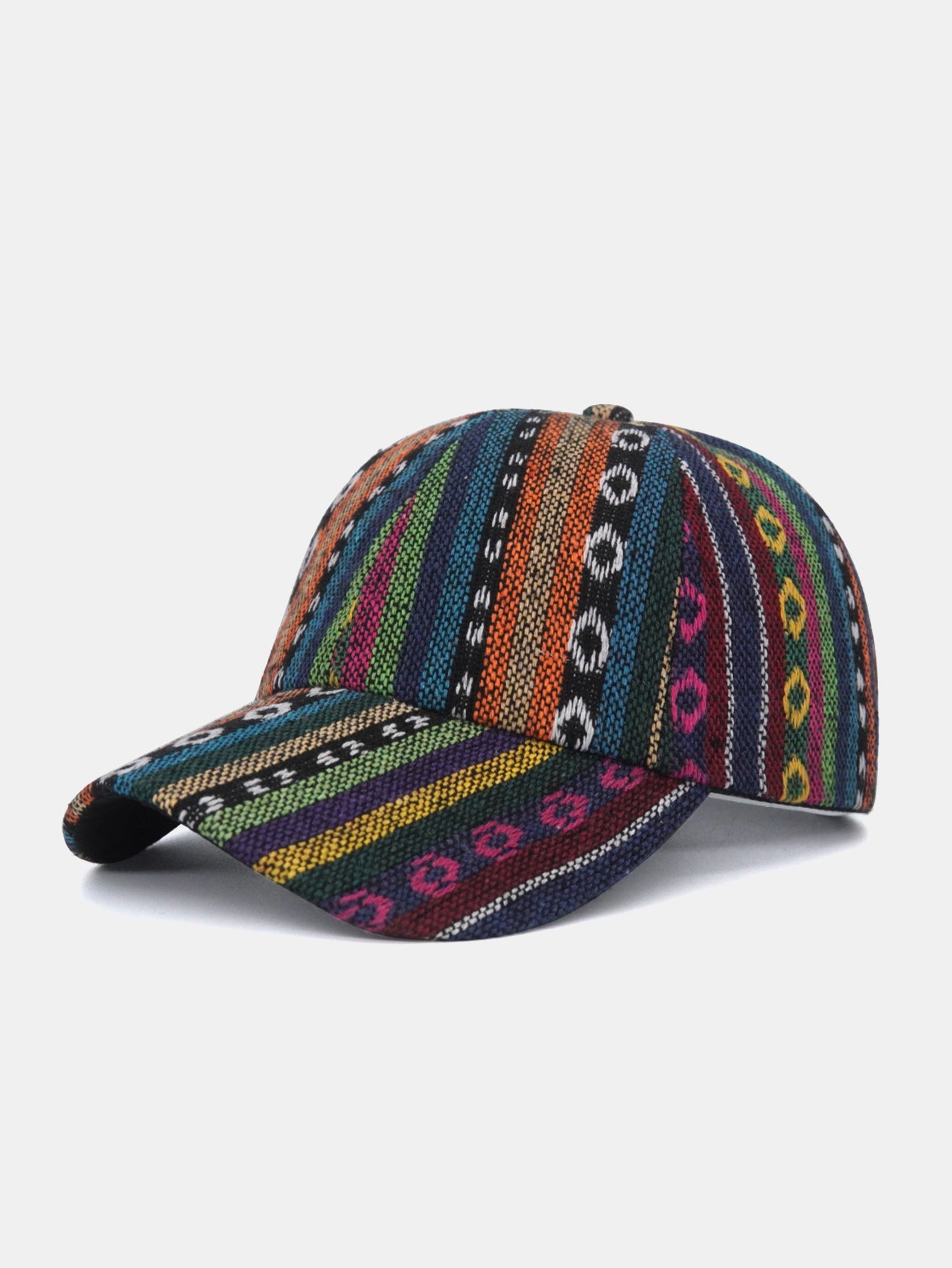 Bohemian Geometry Jacquard Pattern Baseball Cap - Naturzy