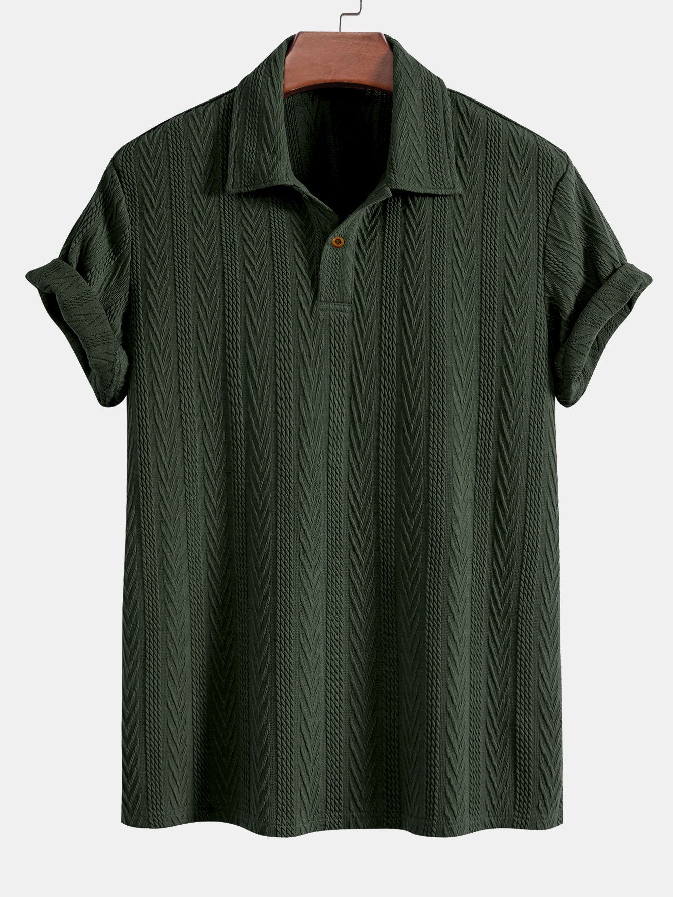 Short Sleeve Jacquard Polo - Naturzy