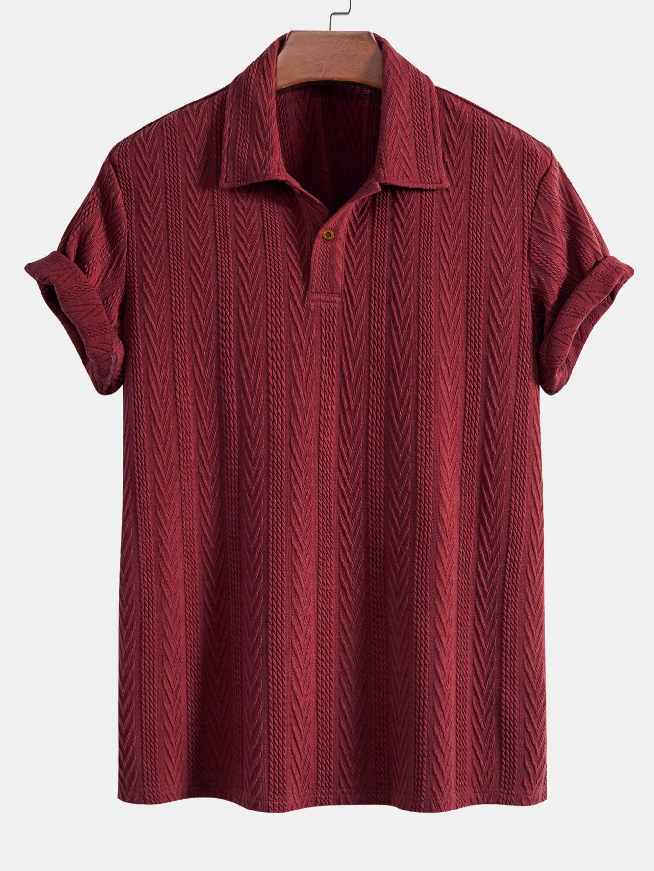 Short Sleeve Jacquard Polo - Naturzy