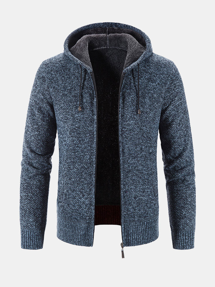 Man Zip Up Hooded Sweater - Naturzy