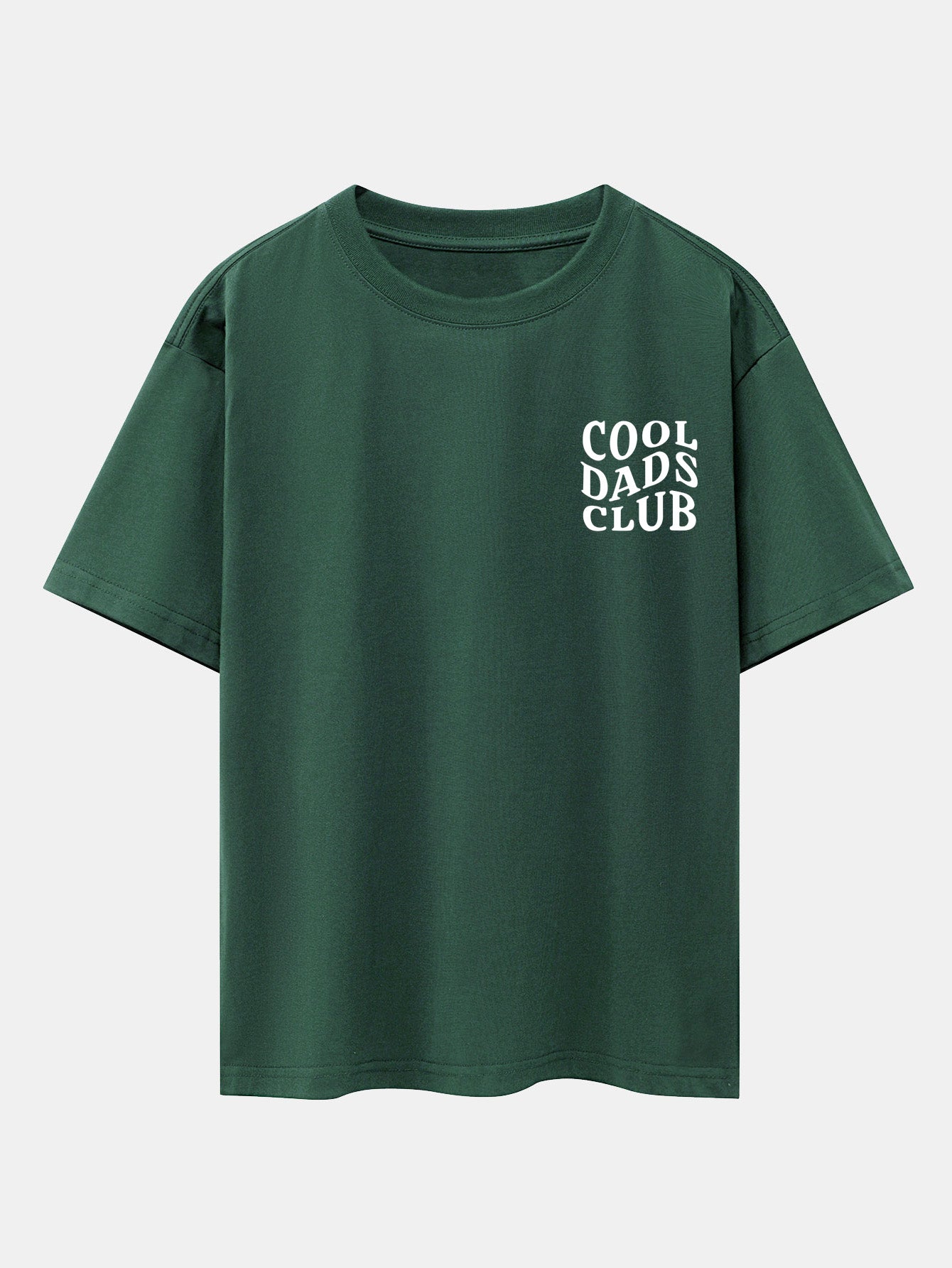 Cool Dads Club Print Drop Shoulder Oversize T-Shirt - Naturzy