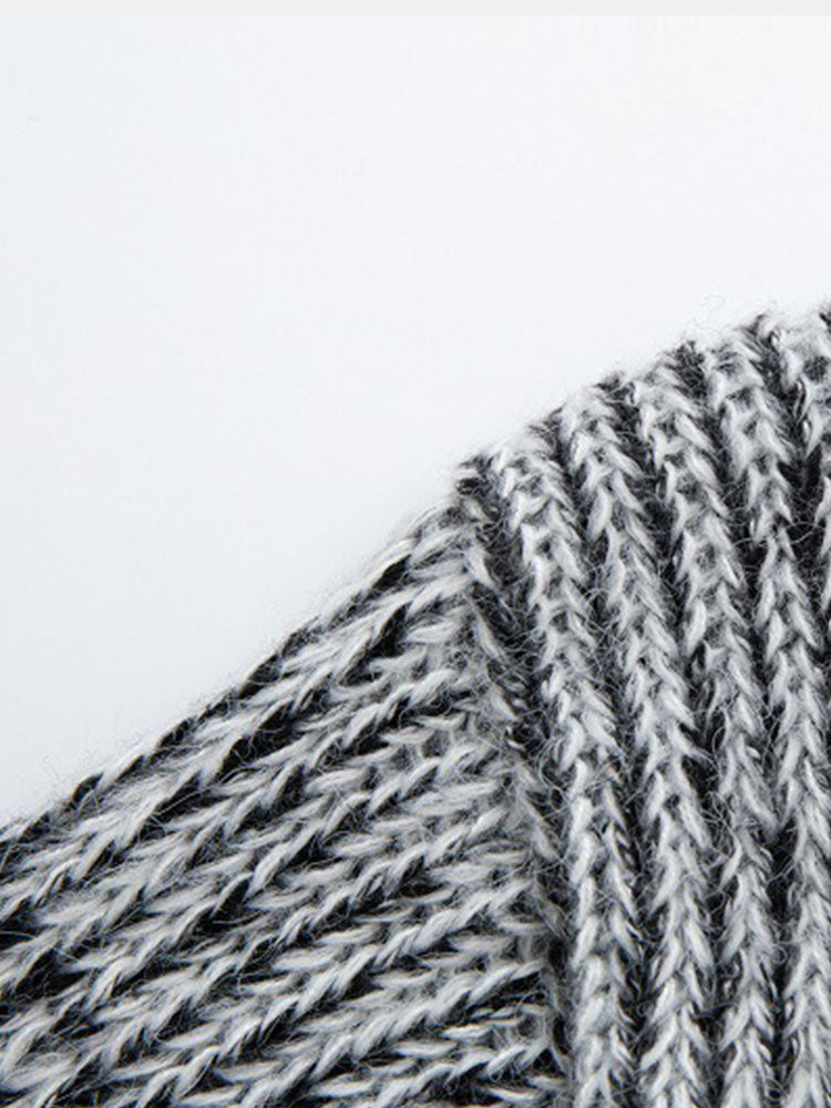 Long Line Knitted Hooded Cardigan - Naturzy
