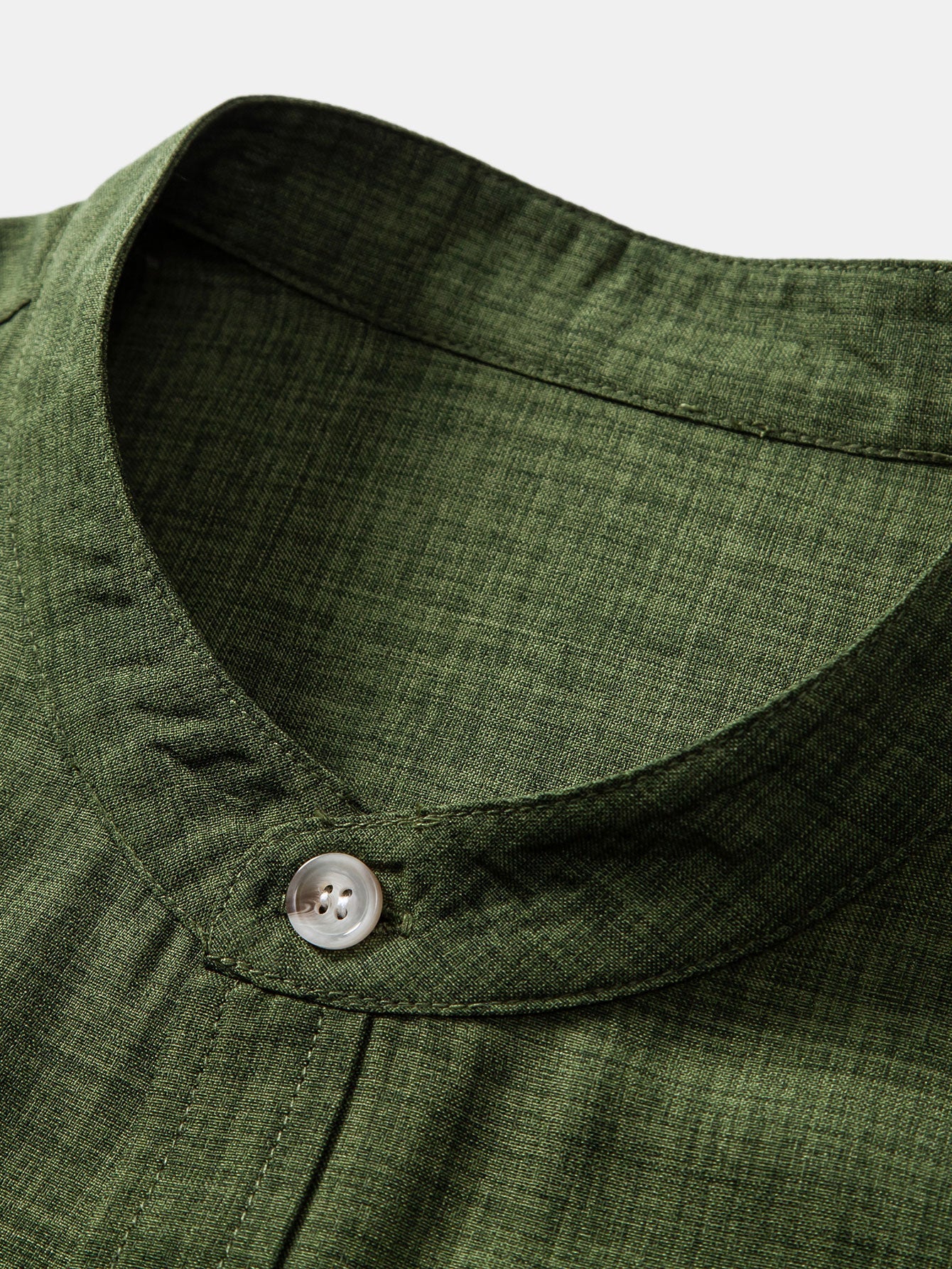 Short Sleeve Stand Collar Shirt - Naturzy
