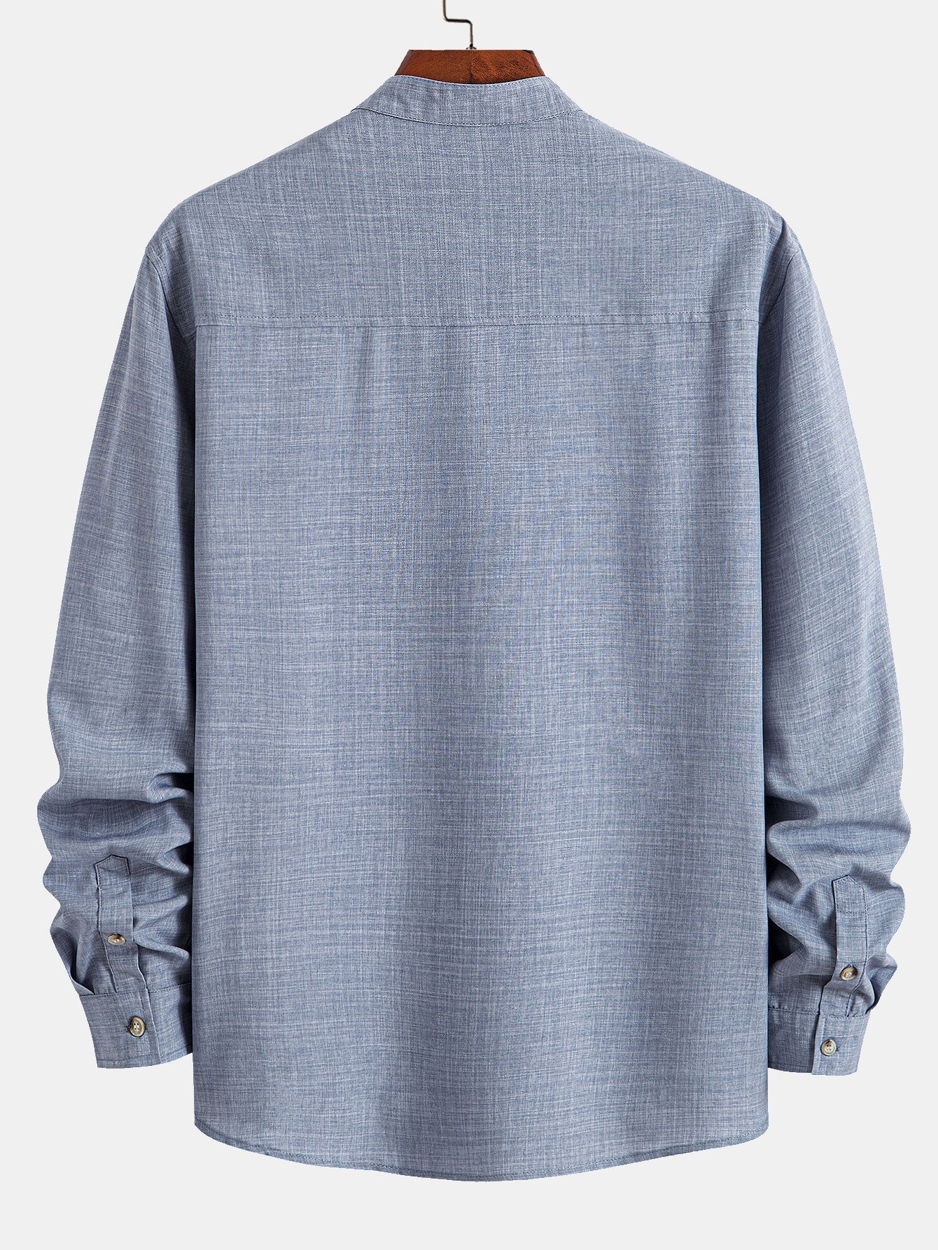 Long Sleeve Stand Collar Shirt - Naturzy