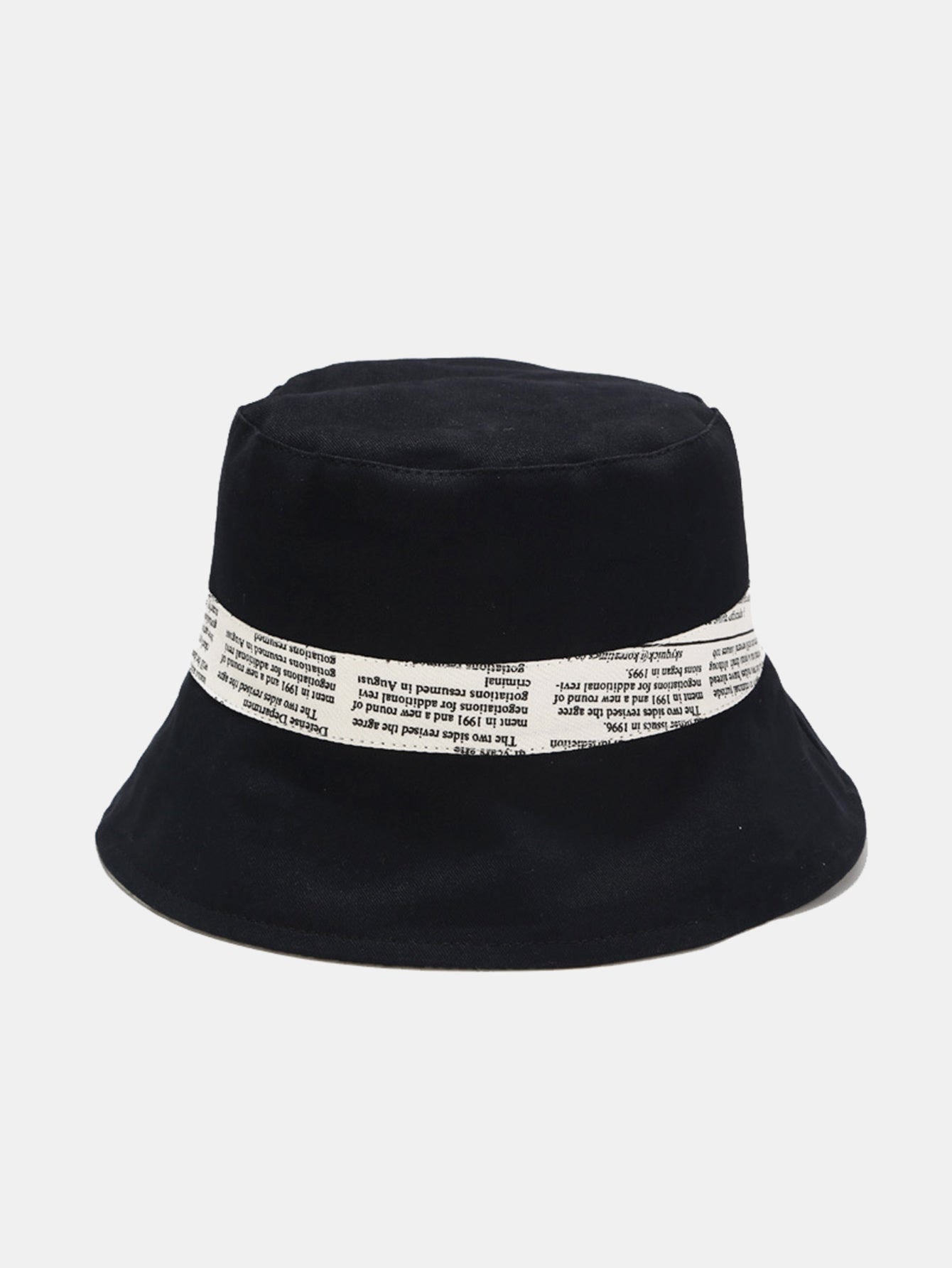 Newspaper Print Double Side Reversible Bucket Hat - Naturzy