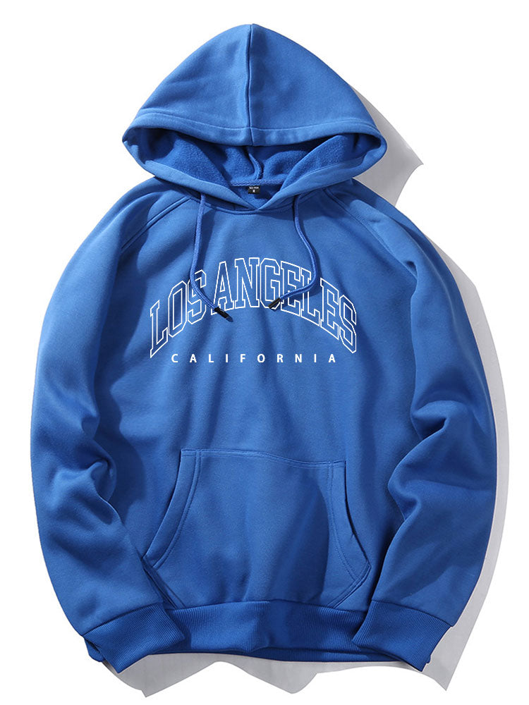 Los Angeles Letter Graphic Hoodies - Naturzy